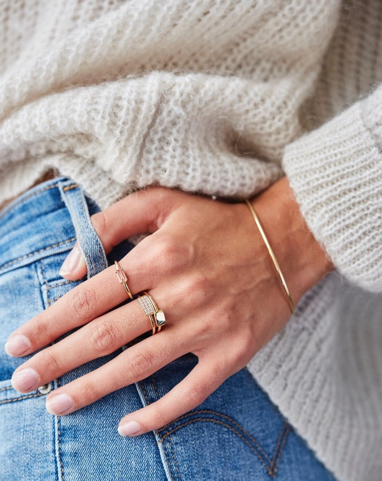 Nord Pink Ring S - 18kt Gult Gull