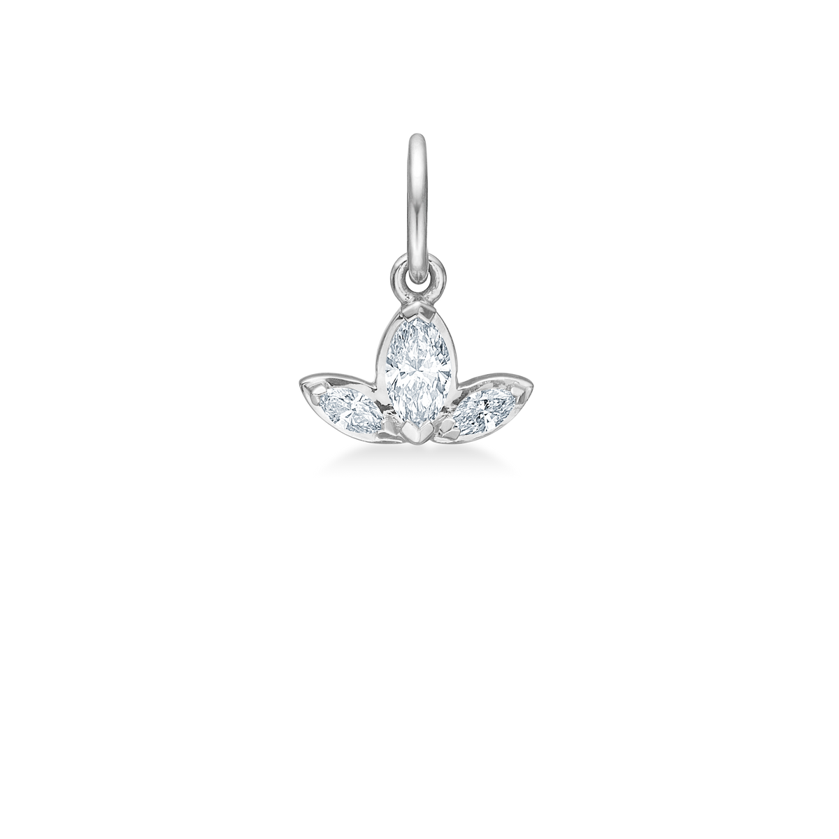 Inner Peace Lotus diamantanheng - 18kt Hvitt Gull