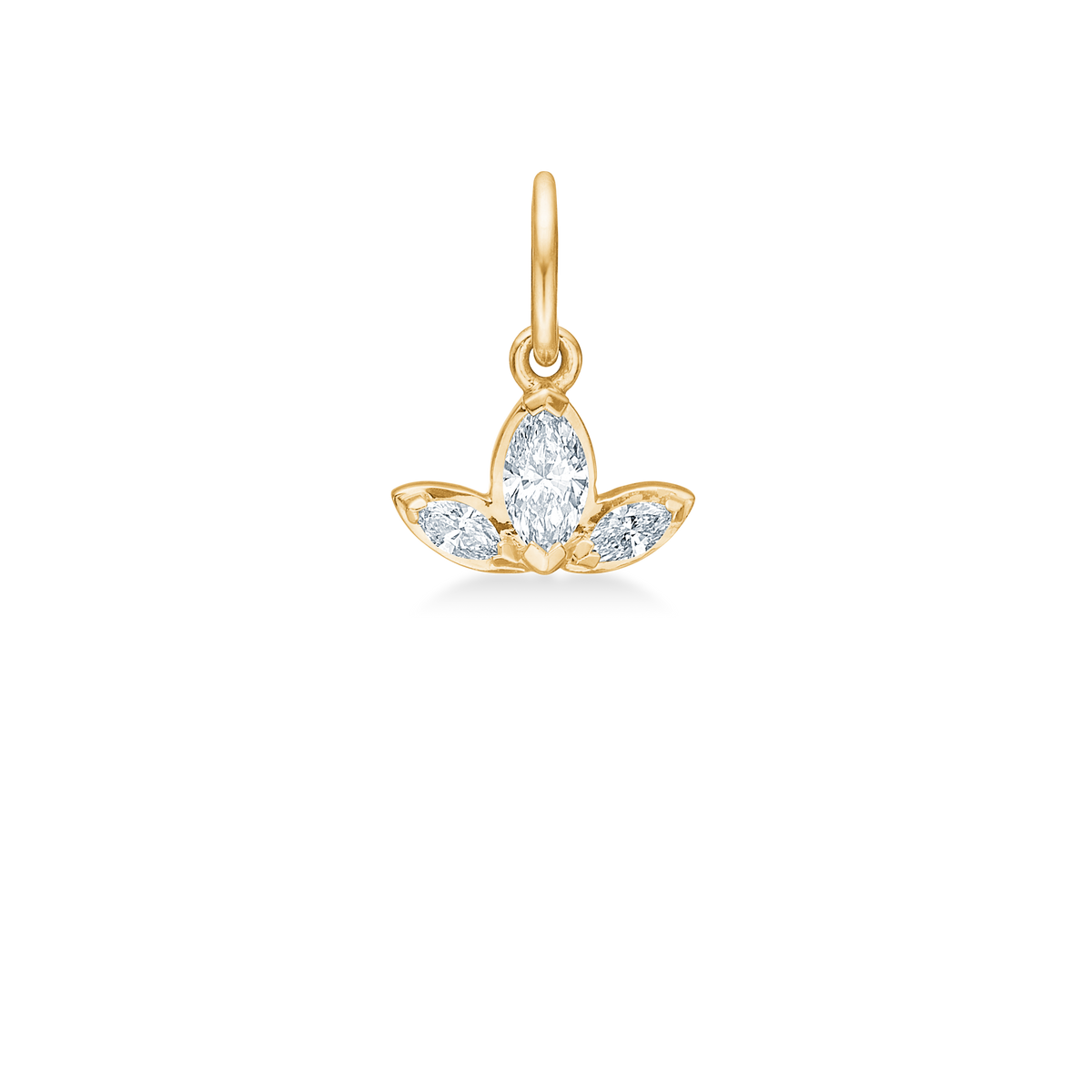 Inner Peace Lotus diamantanheng - 18kt Gult Gull