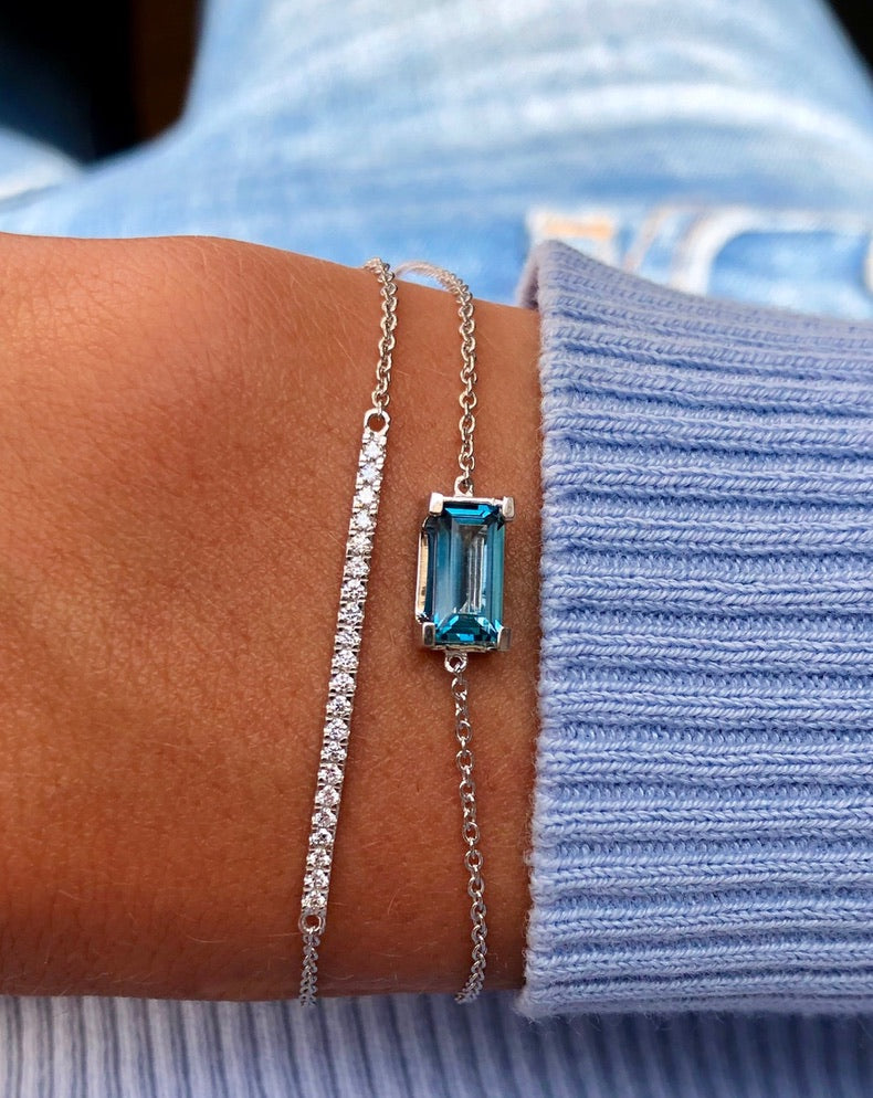 Nord London Blue armbånd - 18kt Gult Gull