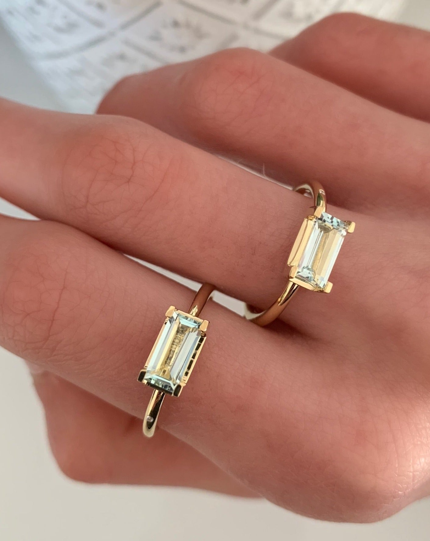 Nord Blue Ring - 18kt Gult Gull