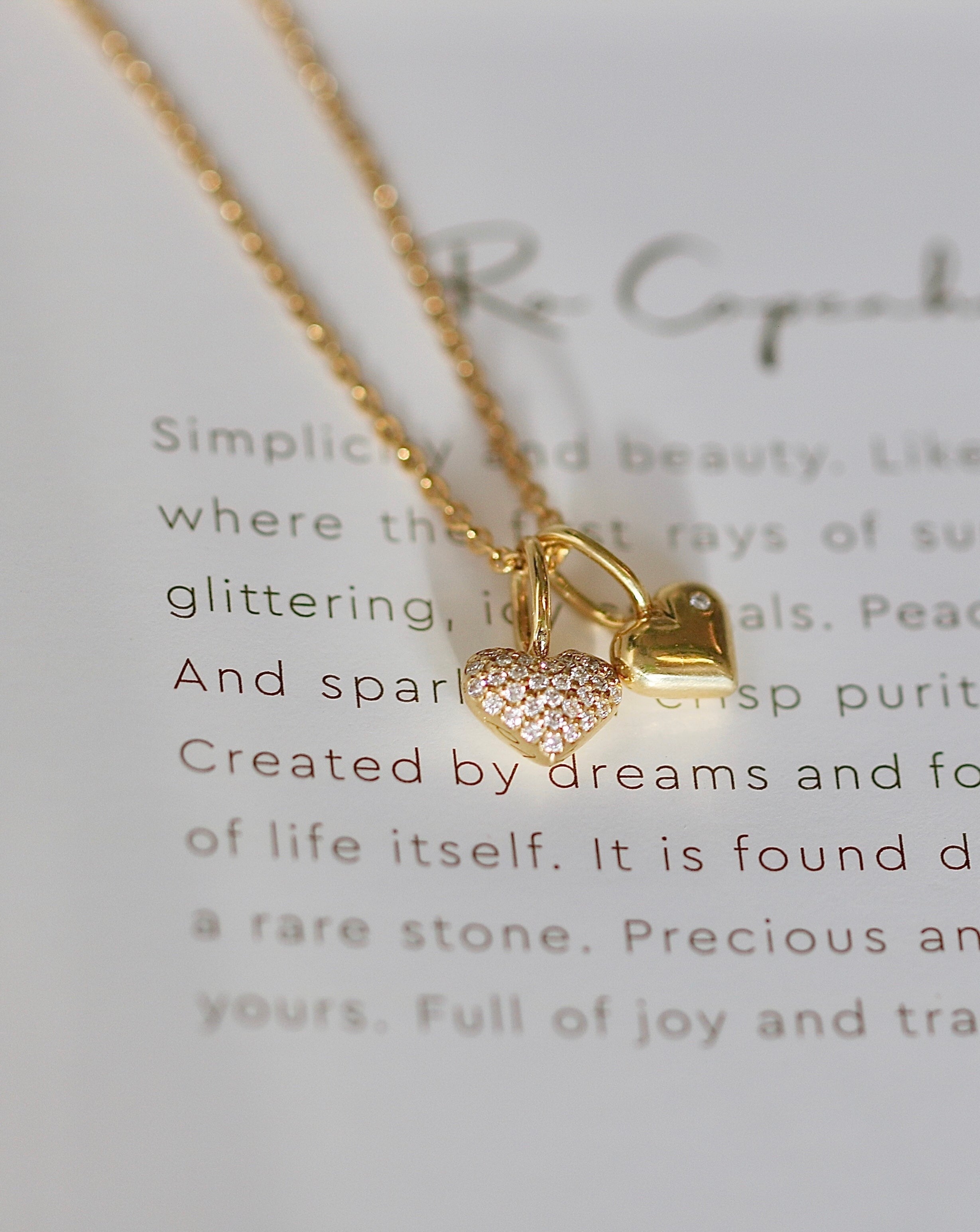 Symbols My Heart Diamant Anheng - 18kt Hvitt Gull