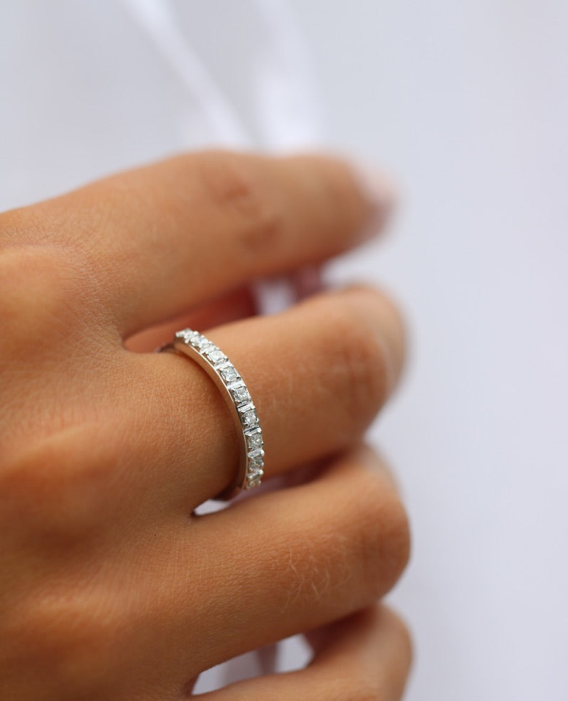 Raw Classic Diamantring - 18kt Hvitt Gull