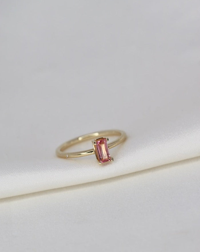 Nord Pink Ring S Turned - 18kt Gult Gull