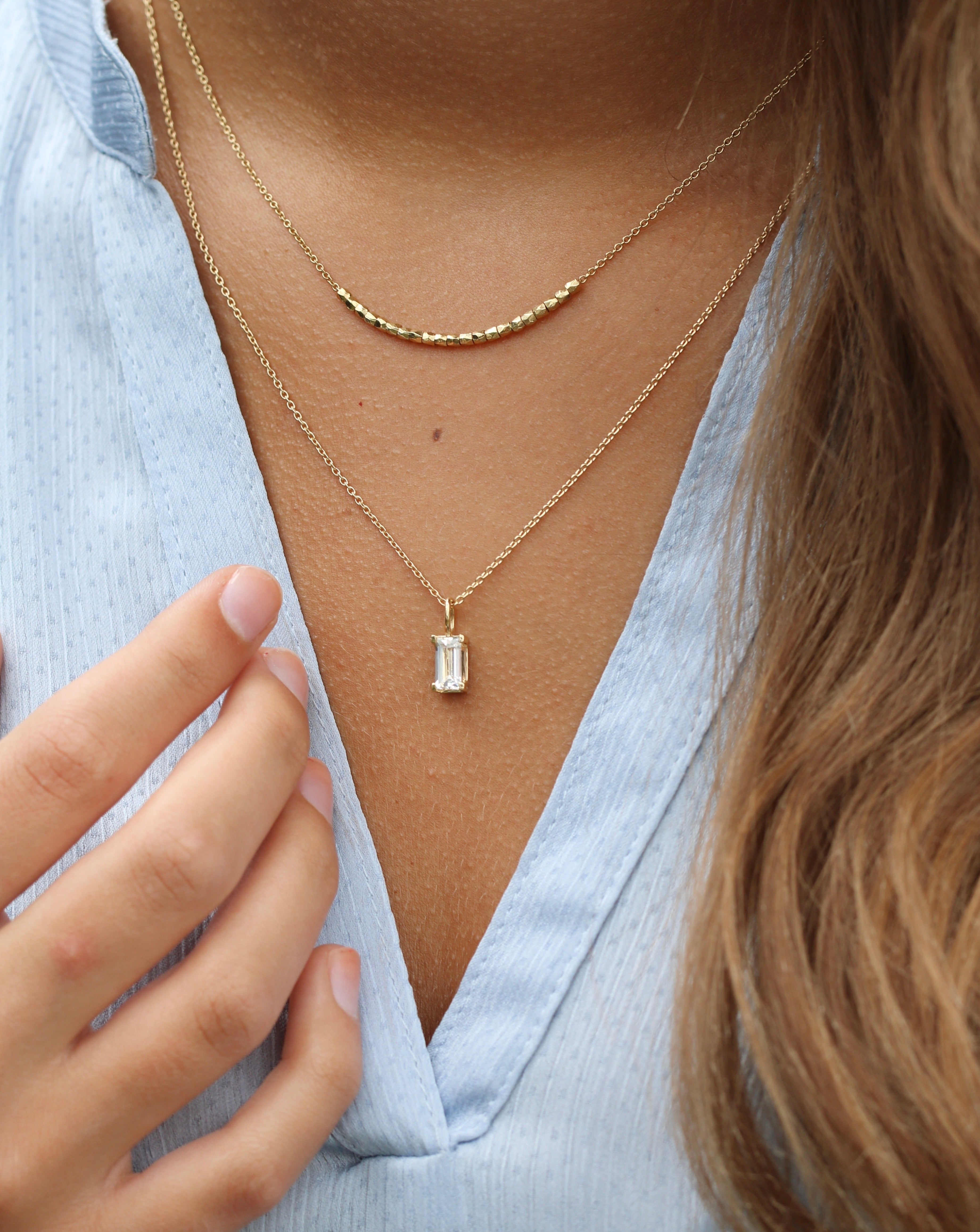 Nord White Anheng - 18kt Gult Gull