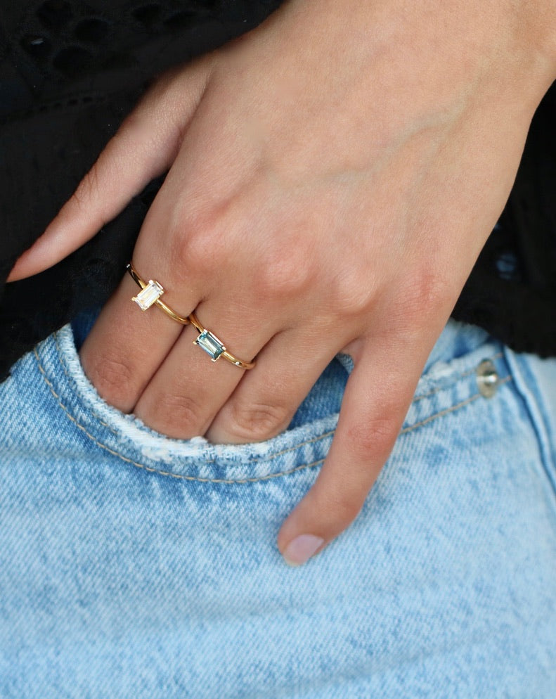 Nord London Blue Ring S - 18kt Gult Gull