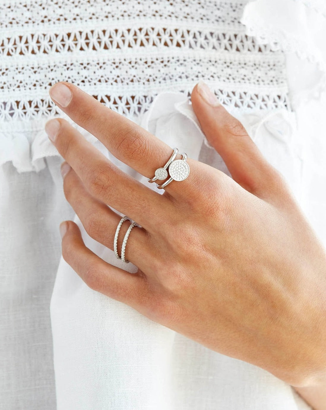 Rock Classic Diamantring - 18kt Hvitt Gull