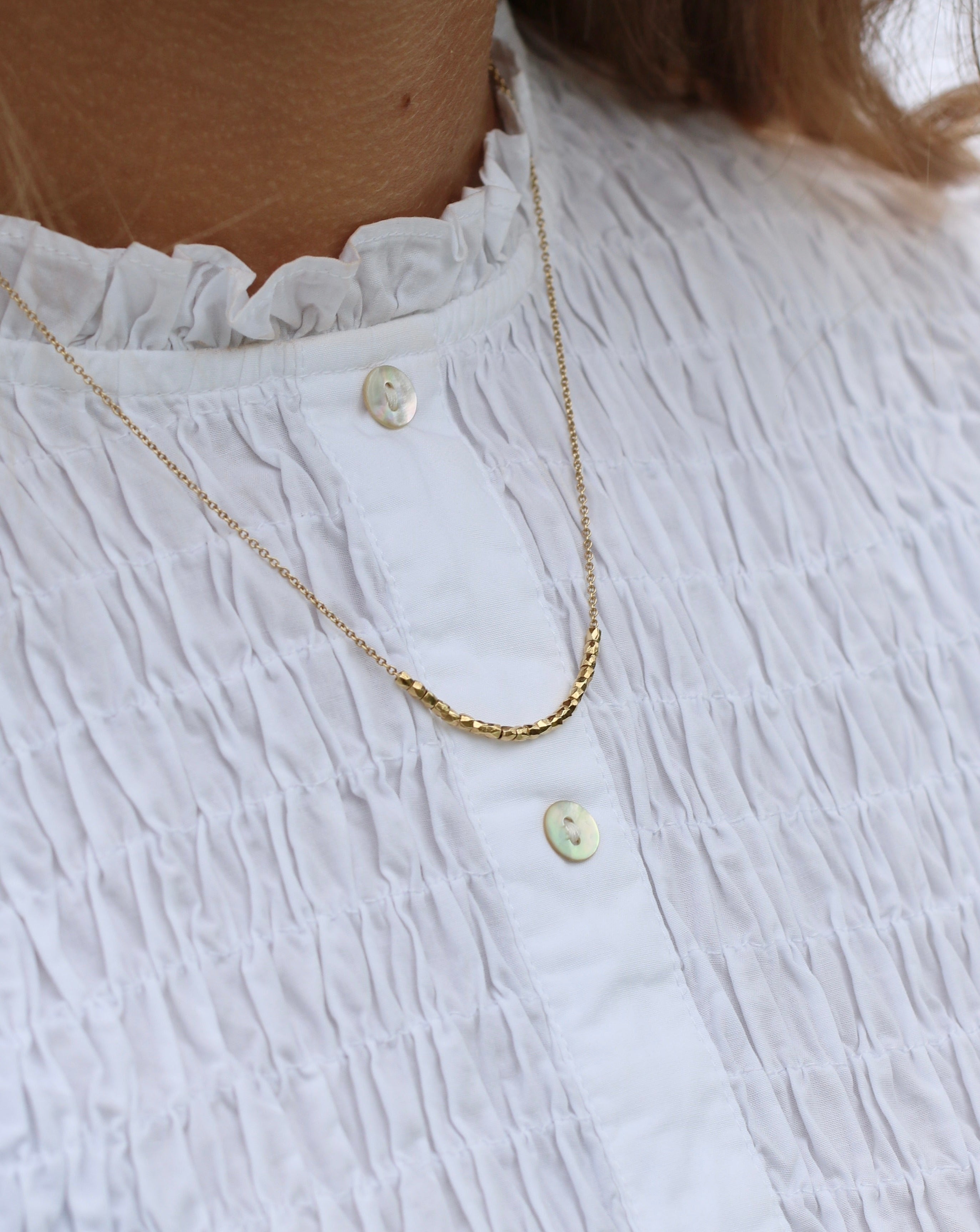 Rock Beads Me Halskjede 45 cm - 18kt Gult Gull