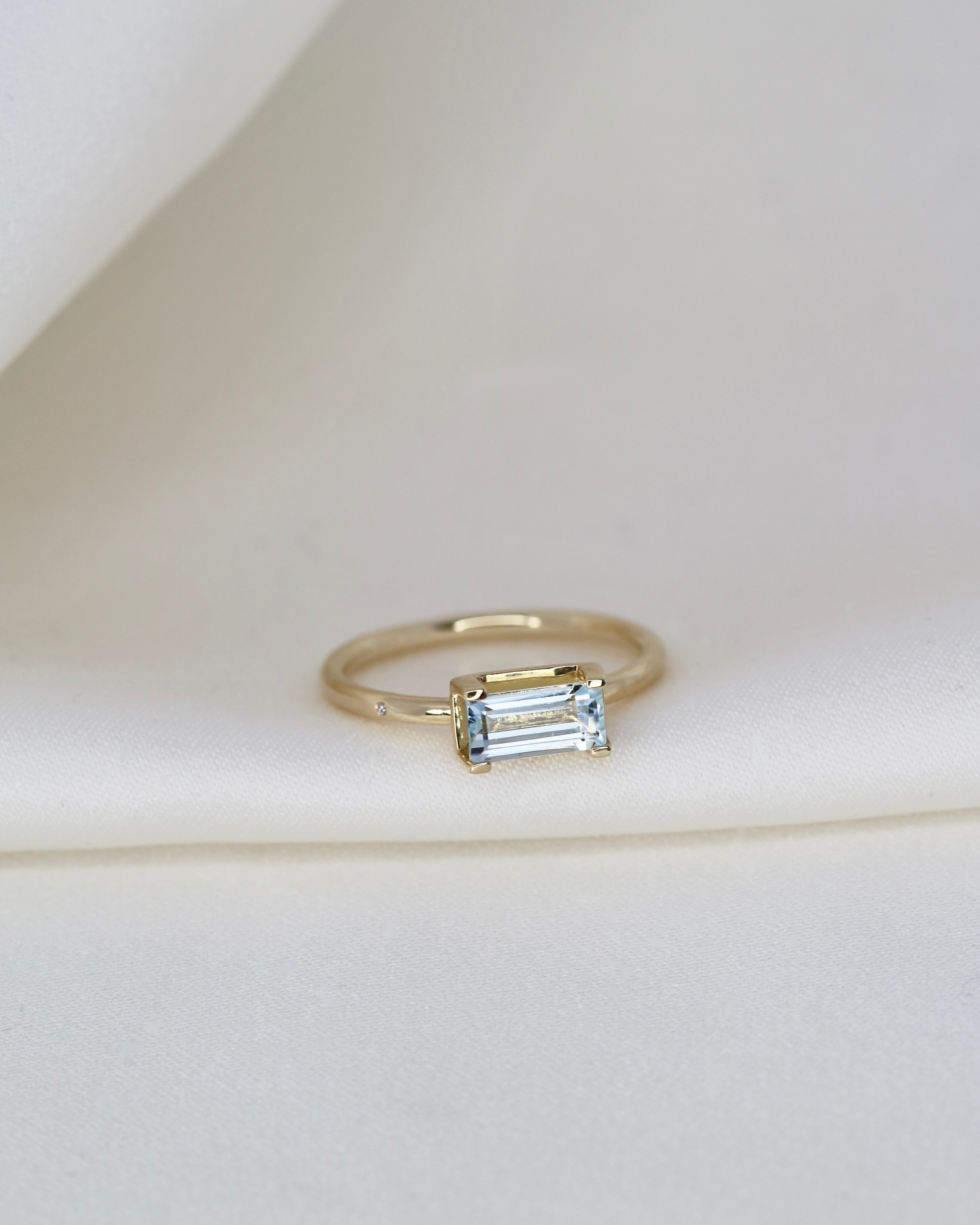 Nord Blue Ring - 18kt Gult Gull