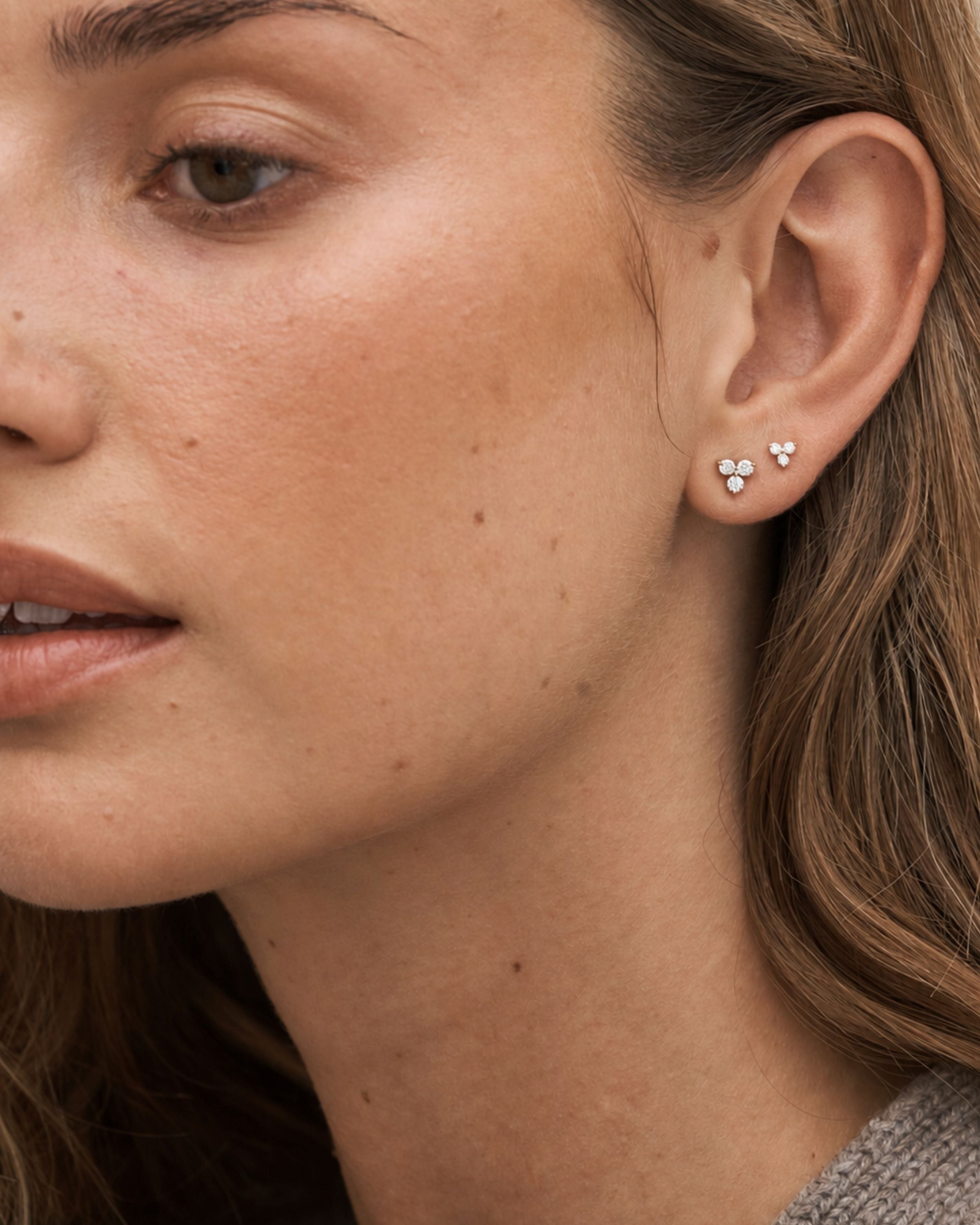 Fryd Diamant Øredobb L - 18kt Hvitt Gull