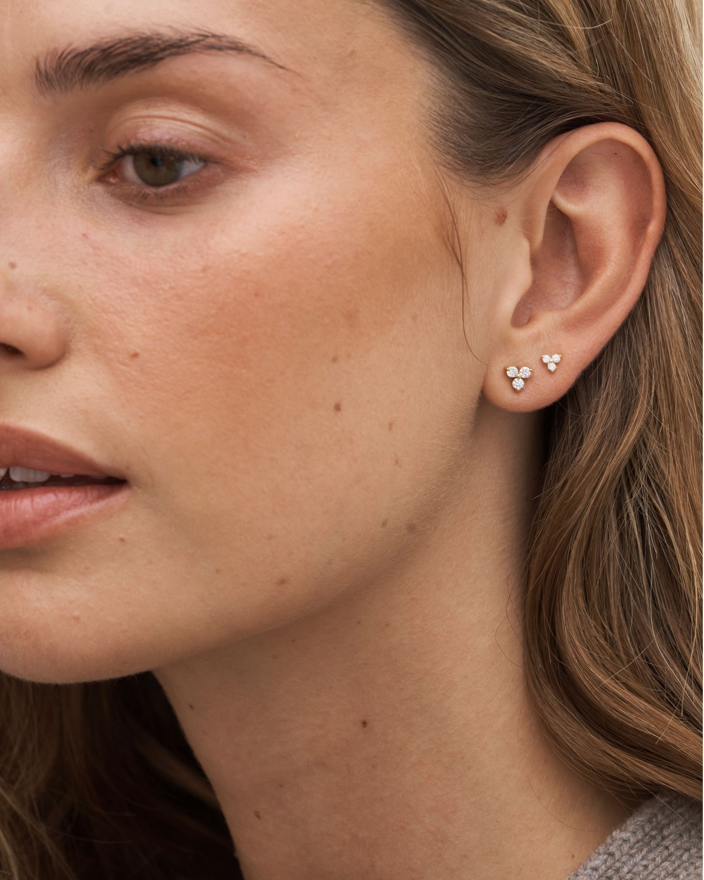 Fryd Diamant Øredobb L - 18kt Gult Gull