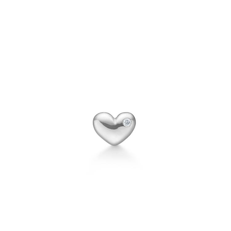 Rock My Heart Øredobb - 18kt Hvitt gull