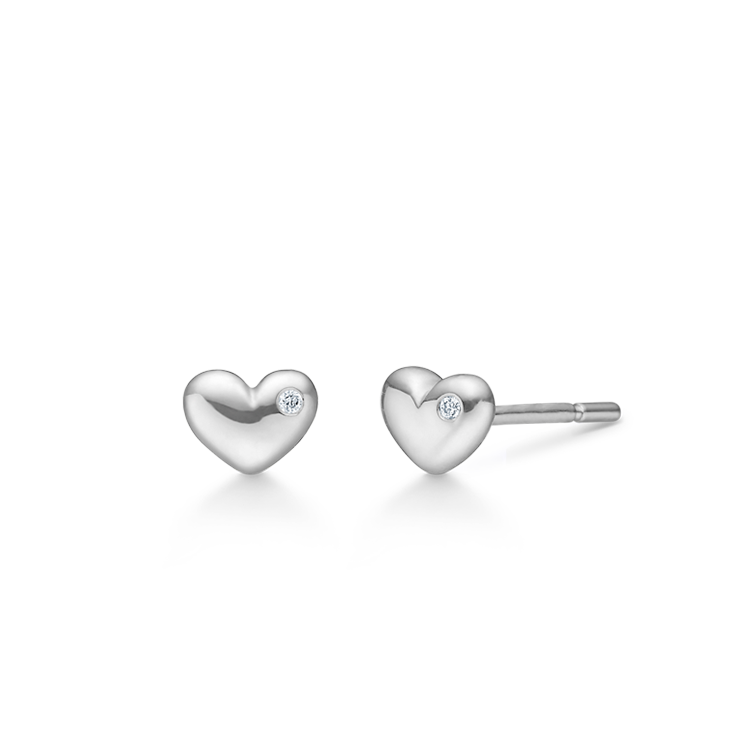 Rock My Heart Øredobb - 18kt Hvitt gull