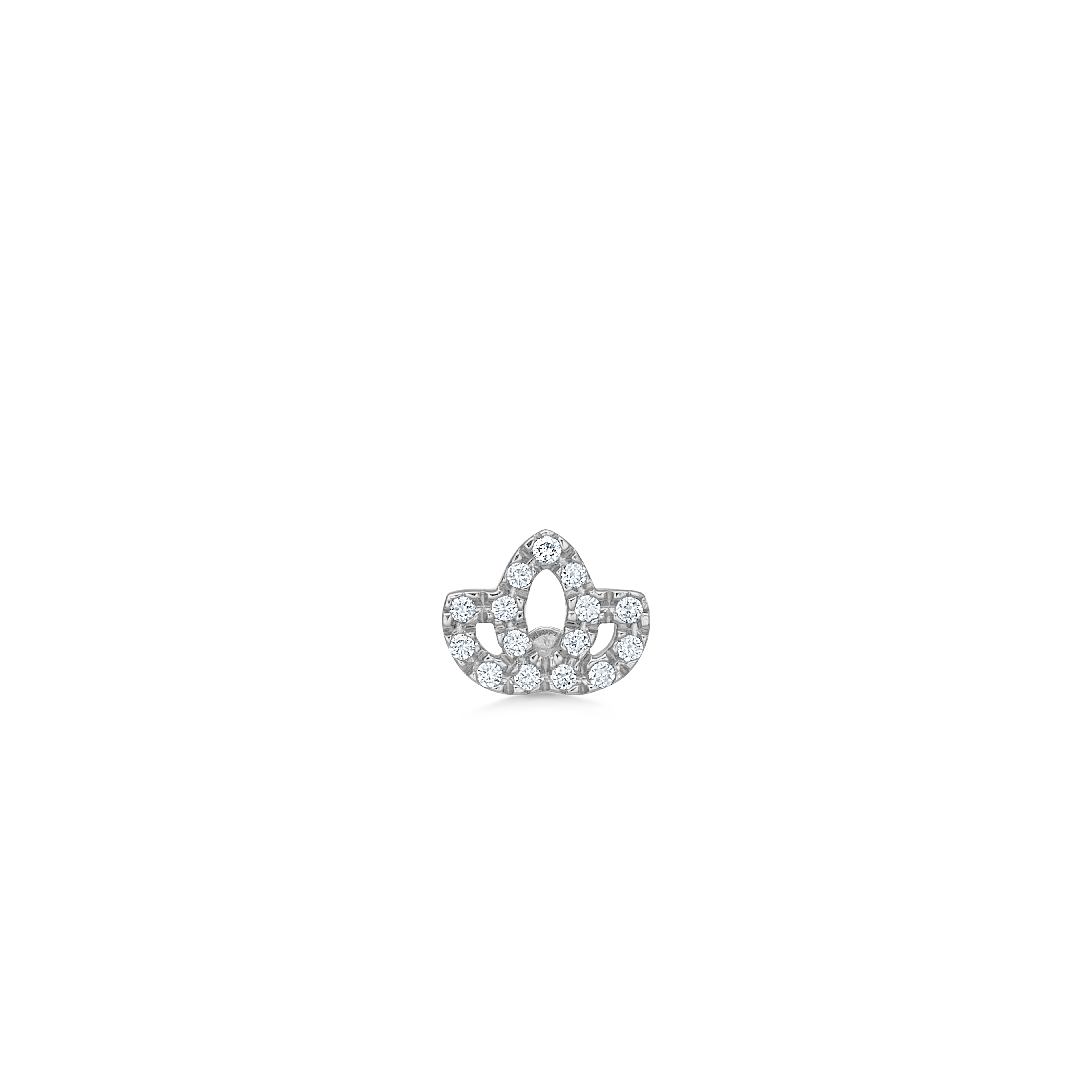 Symbols Lotus diamantøredobb - 18kt Hvitt Gull