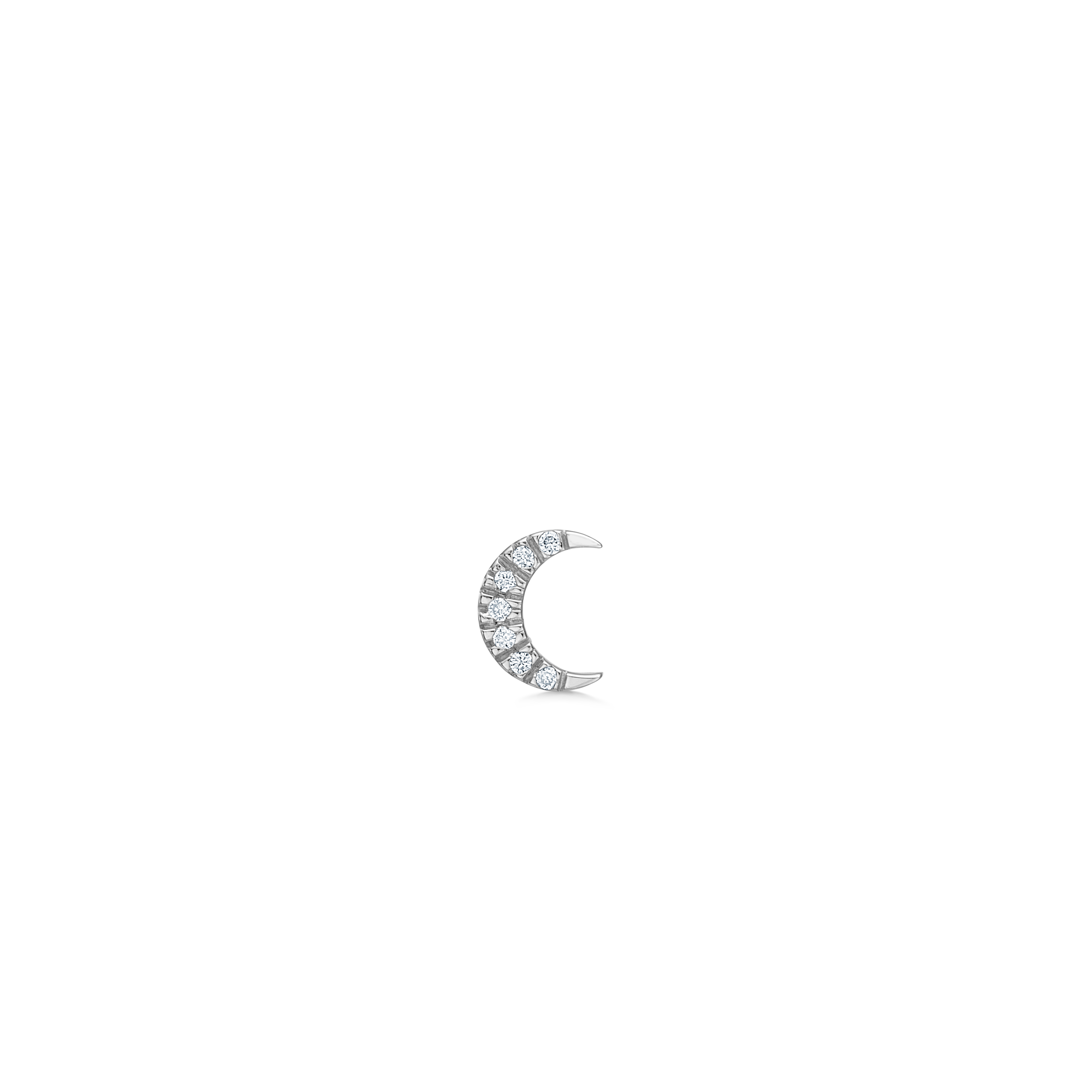 Symbols Half Moon diamantøredobb - 18kt Hvitt Gull