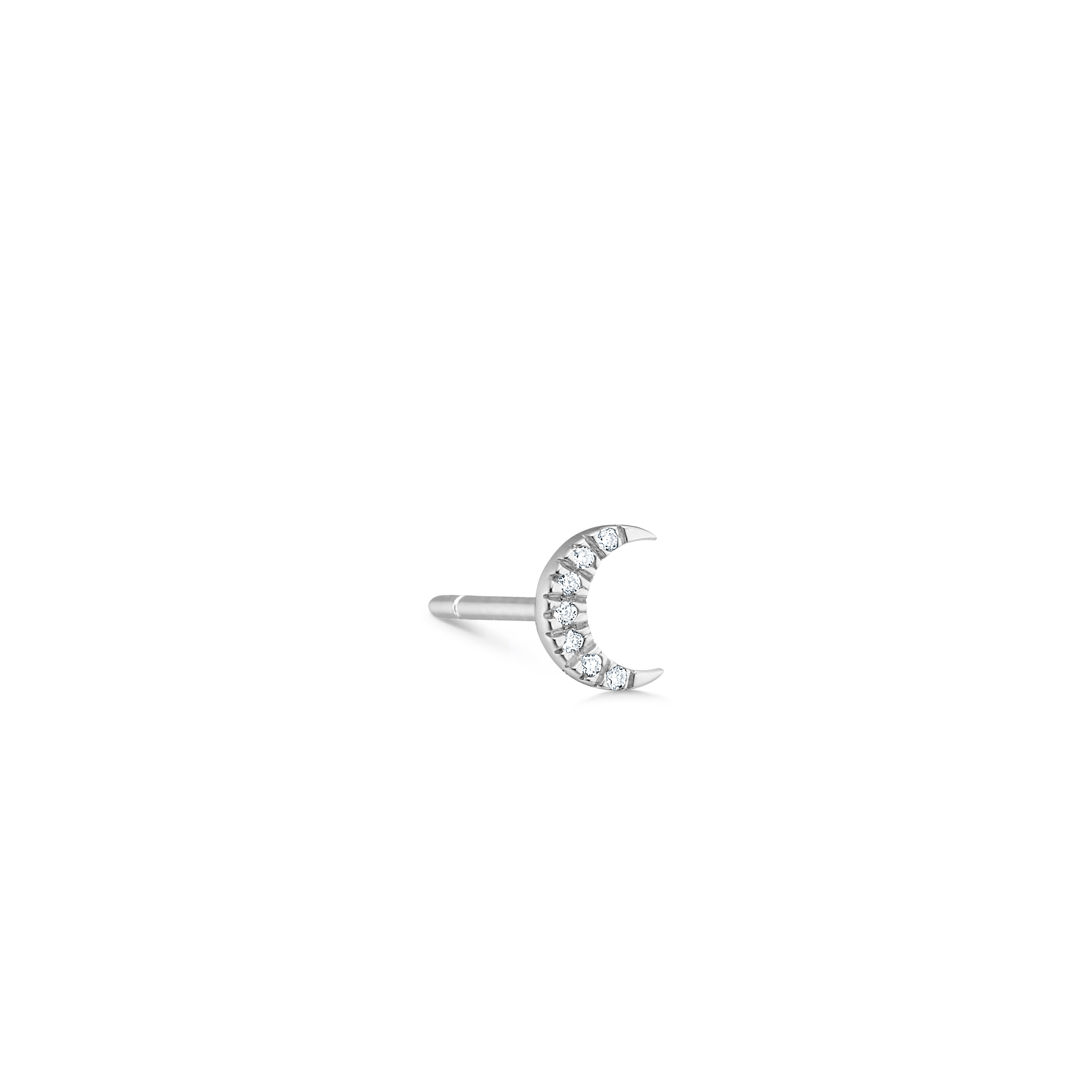 Symbols Half Moon diamantøredobb - 18kt Hvitt Gull