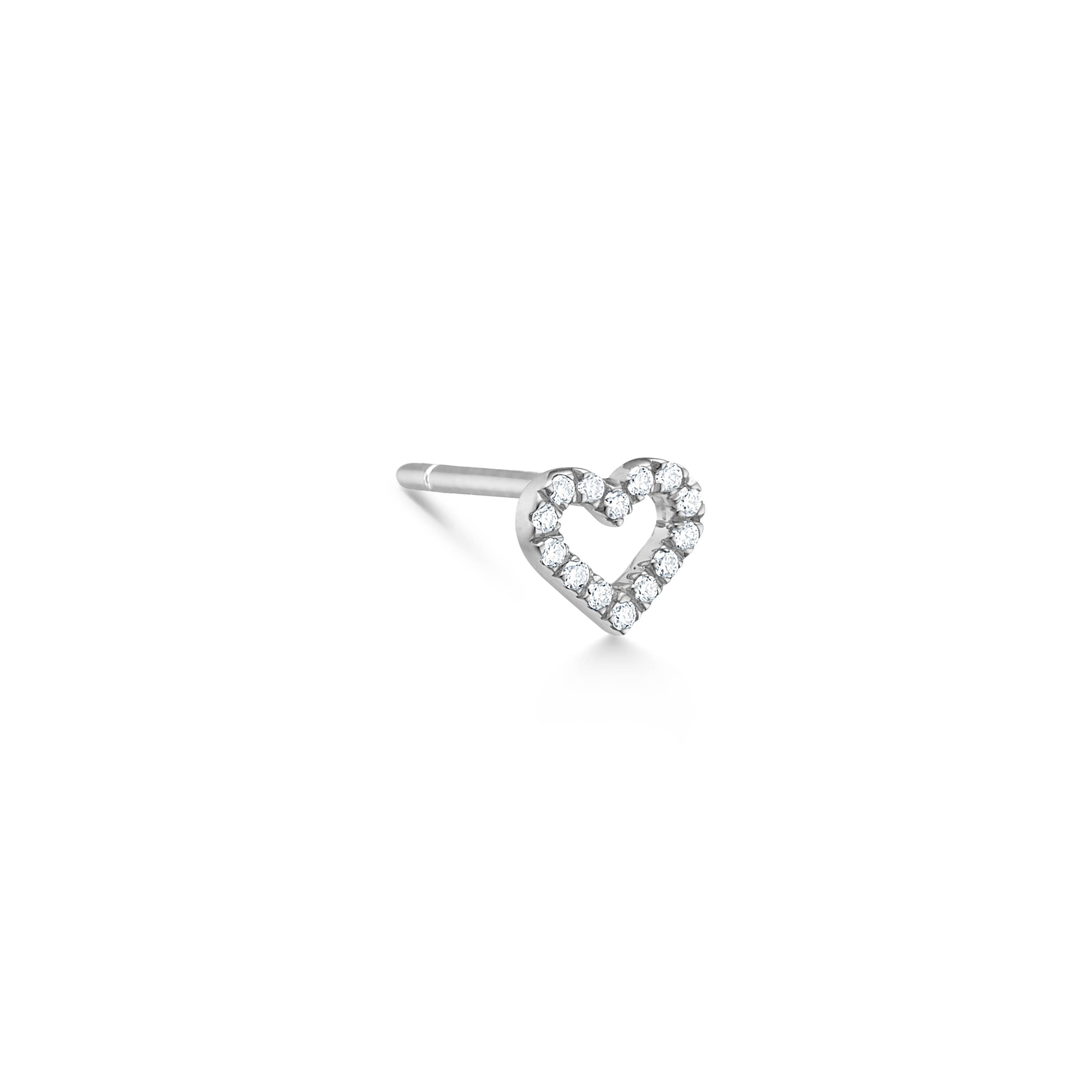 Symbols Open Heart diamantøredobb S - 18kt Hvitt Gull