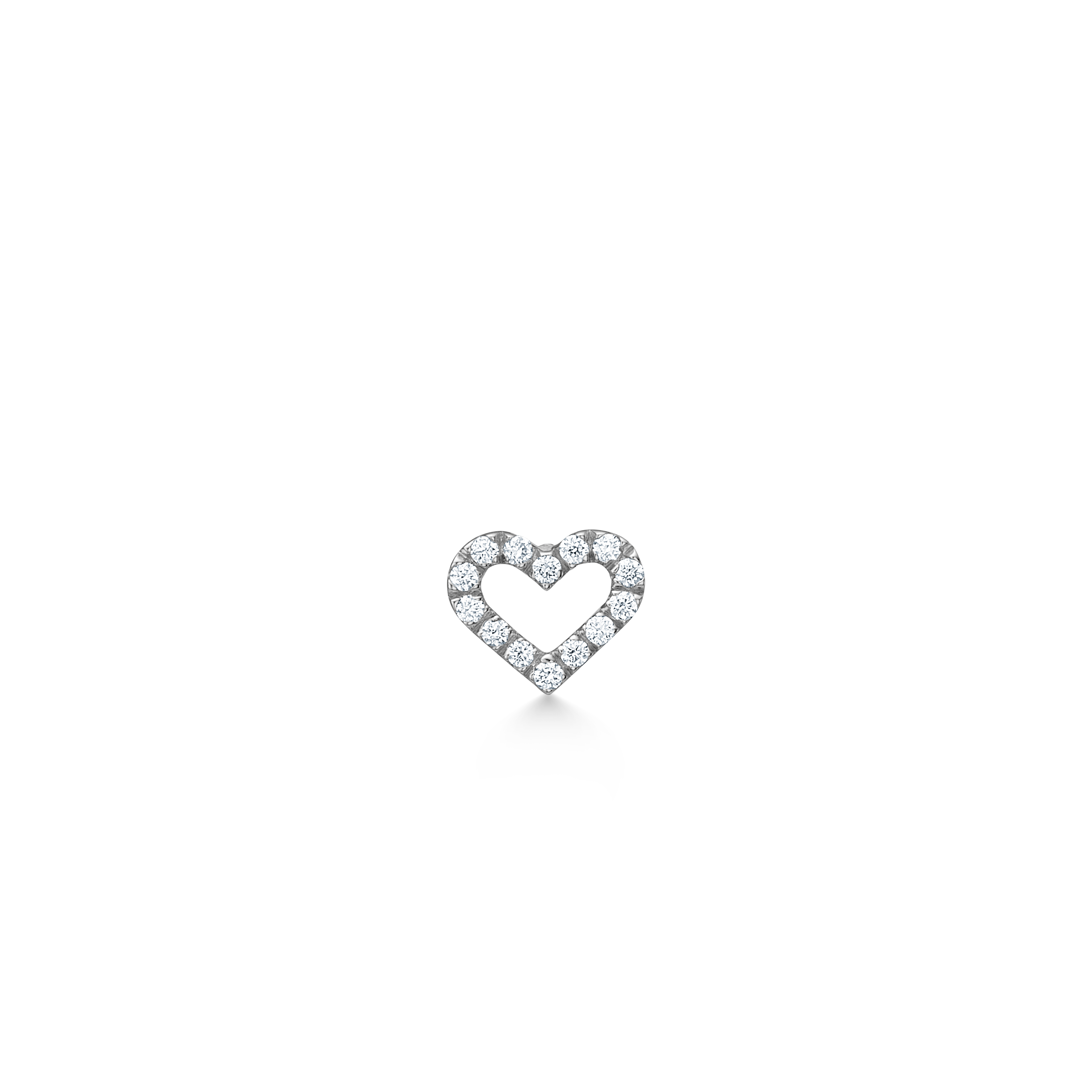 Symbols Open Heart diamantøredobb S - 18kt Hvitt Gull