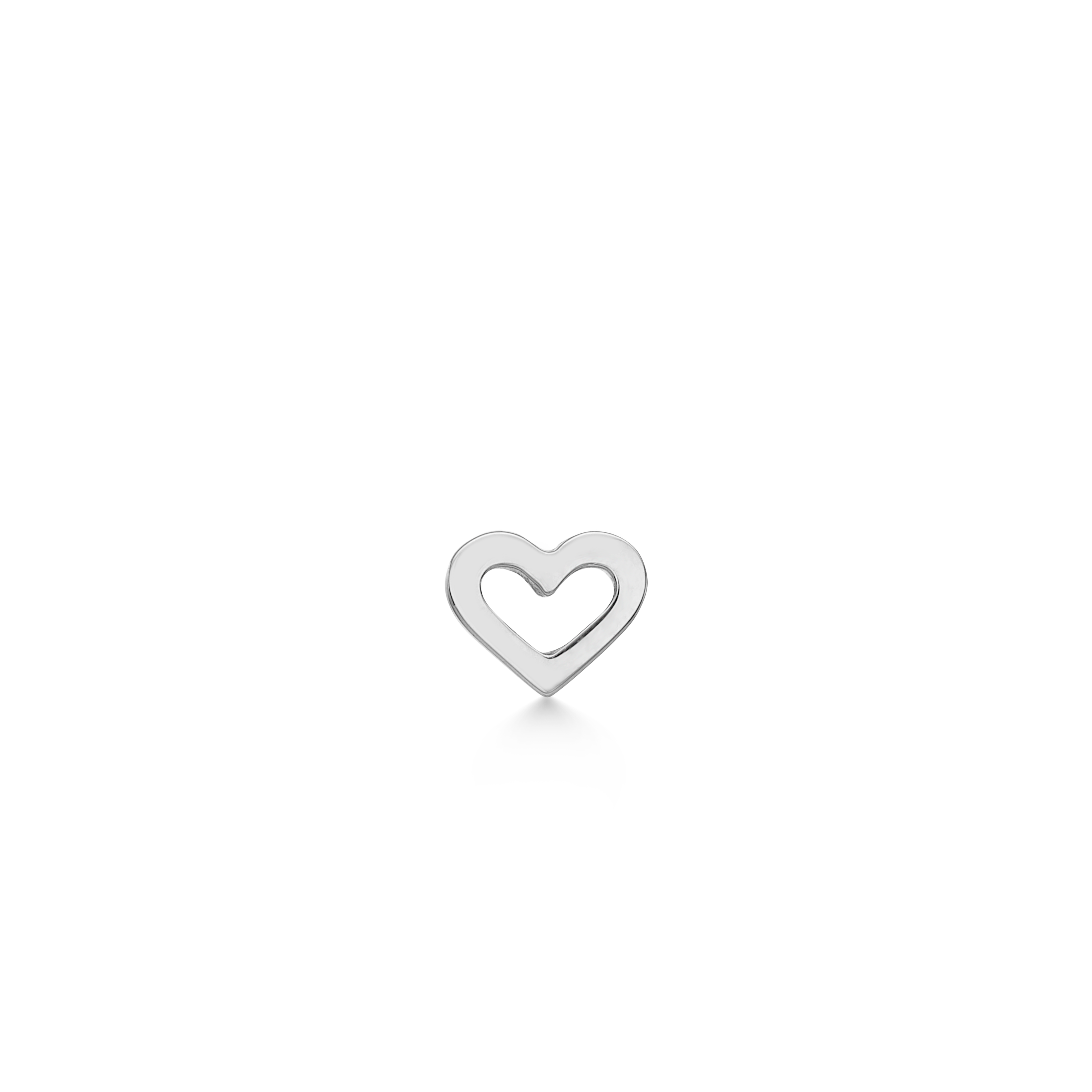 Symbols Open Heart øredobb S - 18kt Hvitt Gull