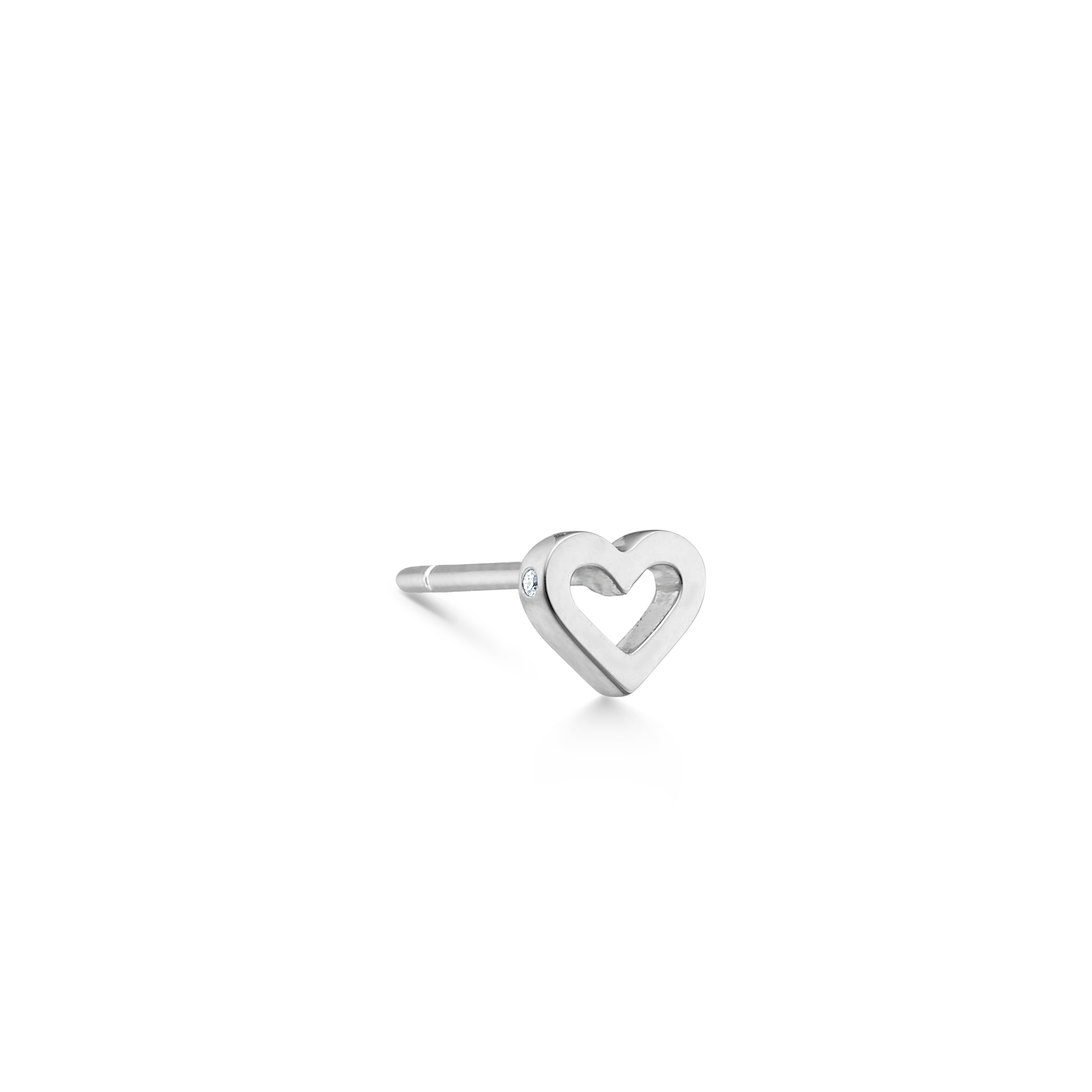 Symbols Open Heart øredobb S - 18kt Hvitt Gull