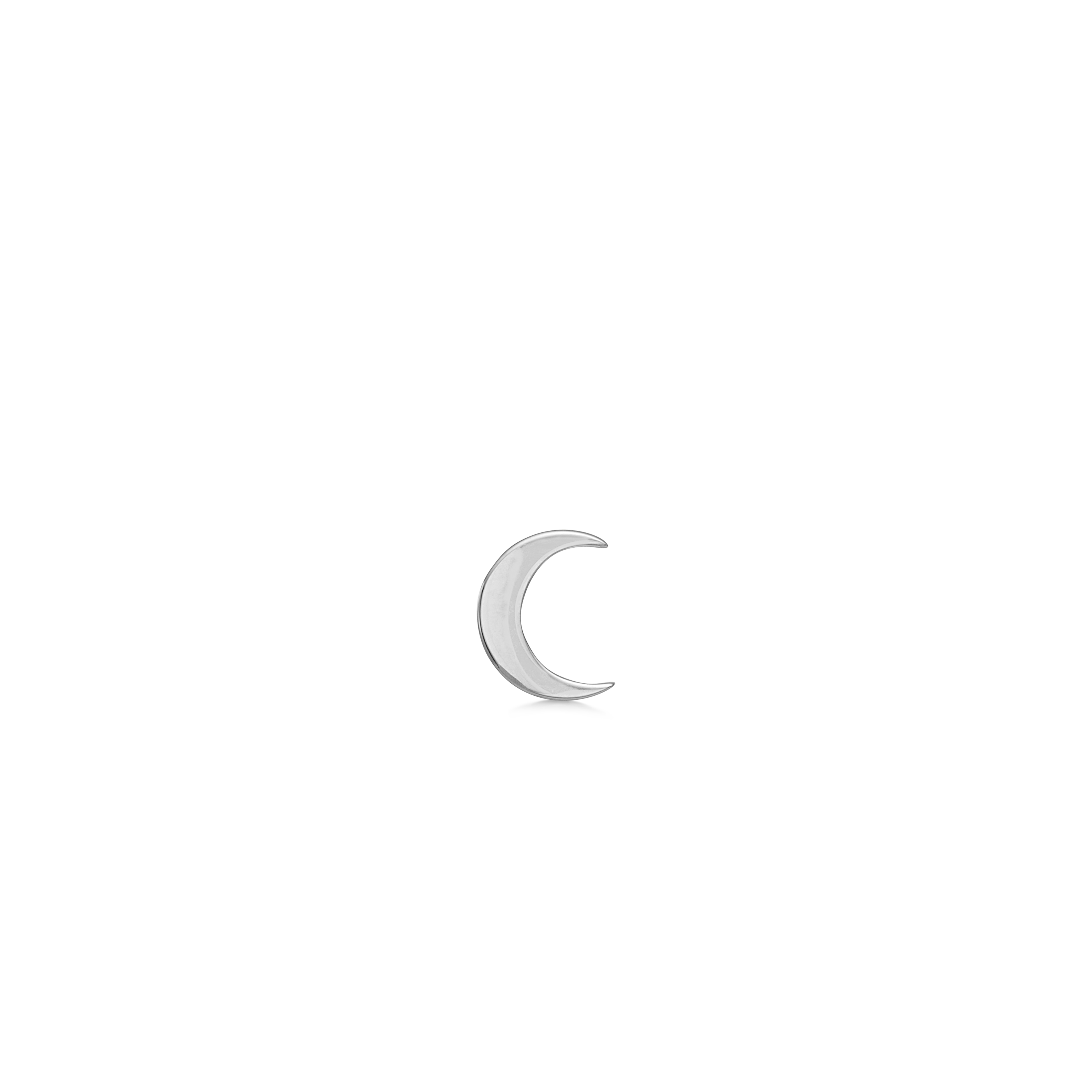 Symbols Half Moon øredobb - 18kt Hvitt Gull