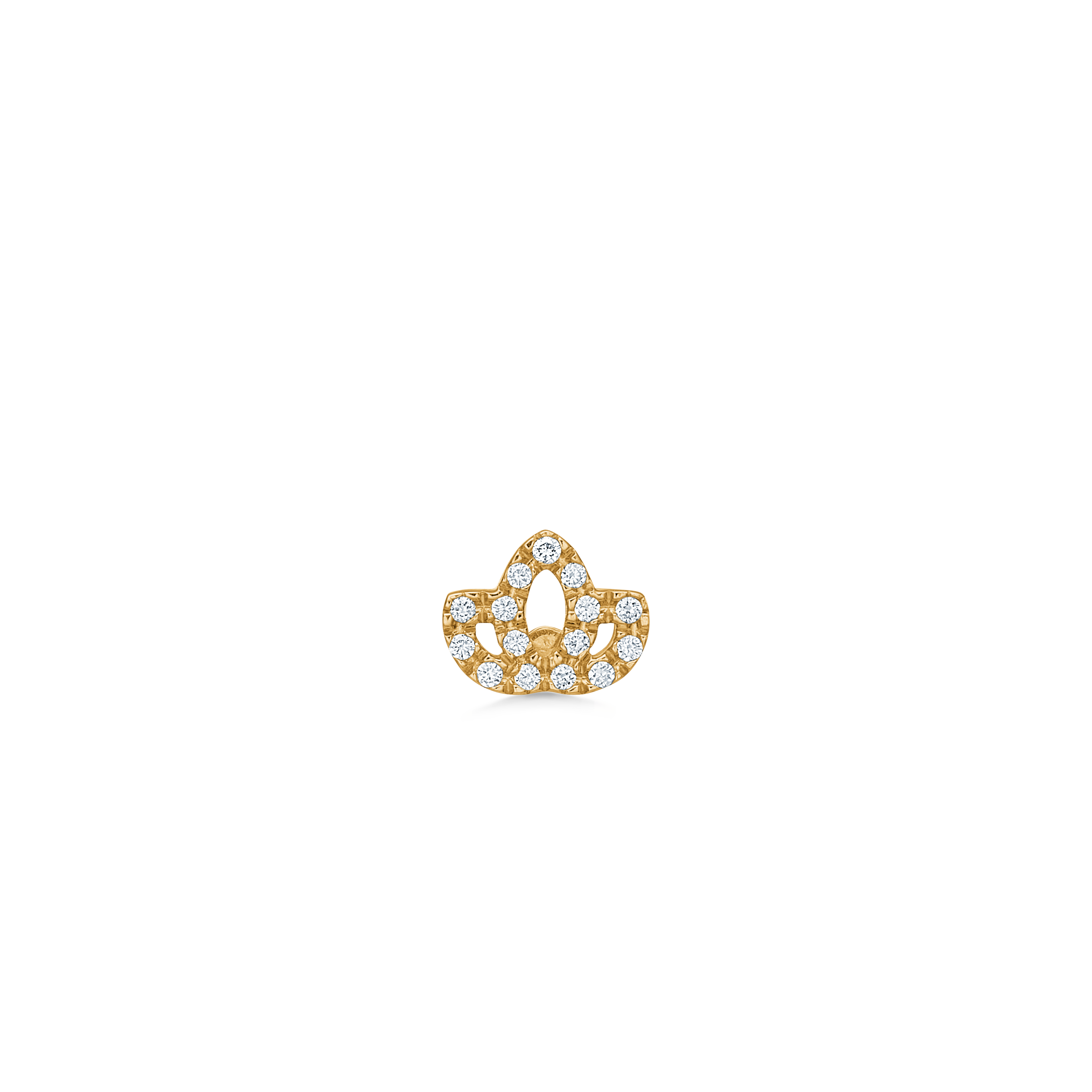 Symbols Lotus diamantøredobb - 18kt Gult Gull