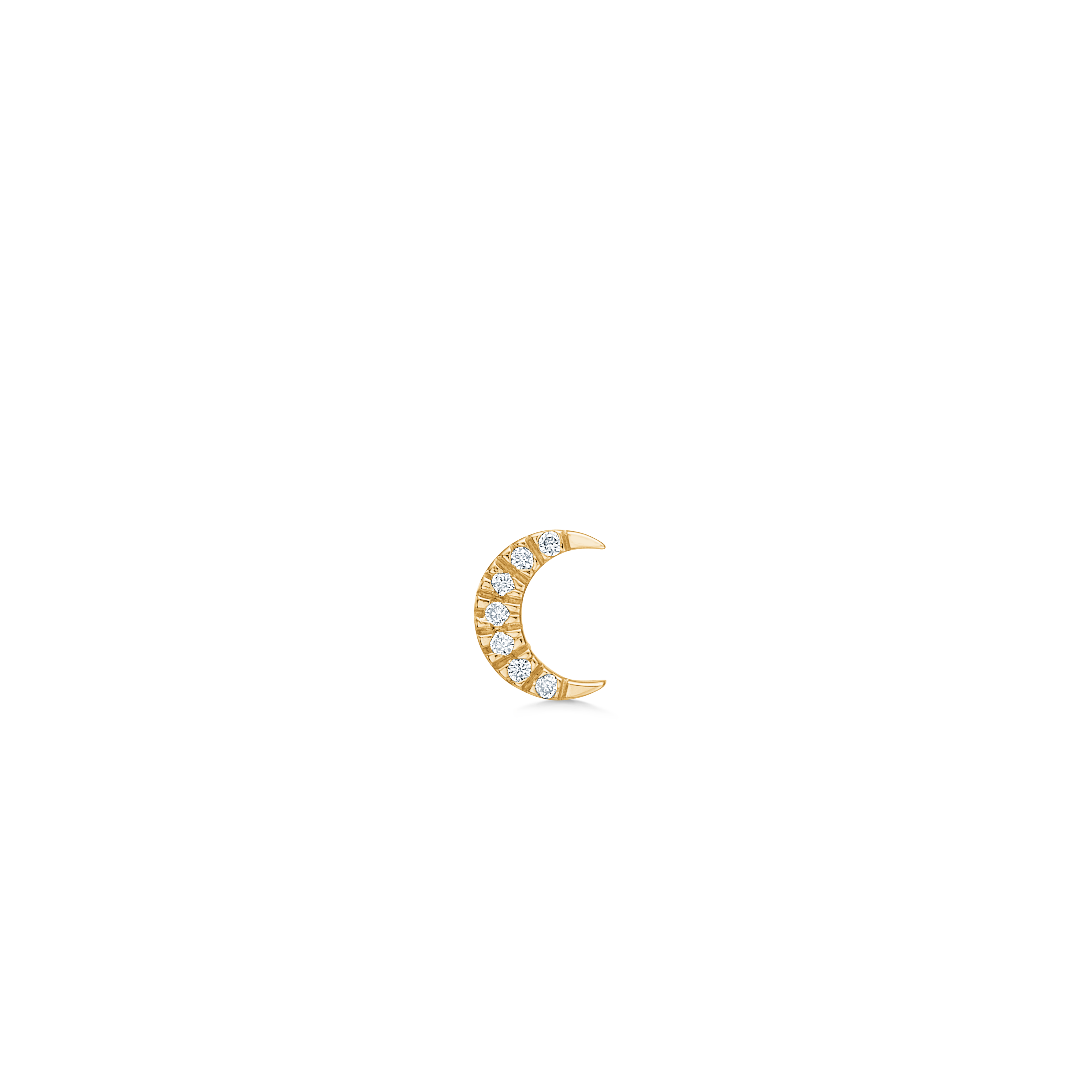 Symbols Half Moon diamantøredobb - 18kt Gult Gull