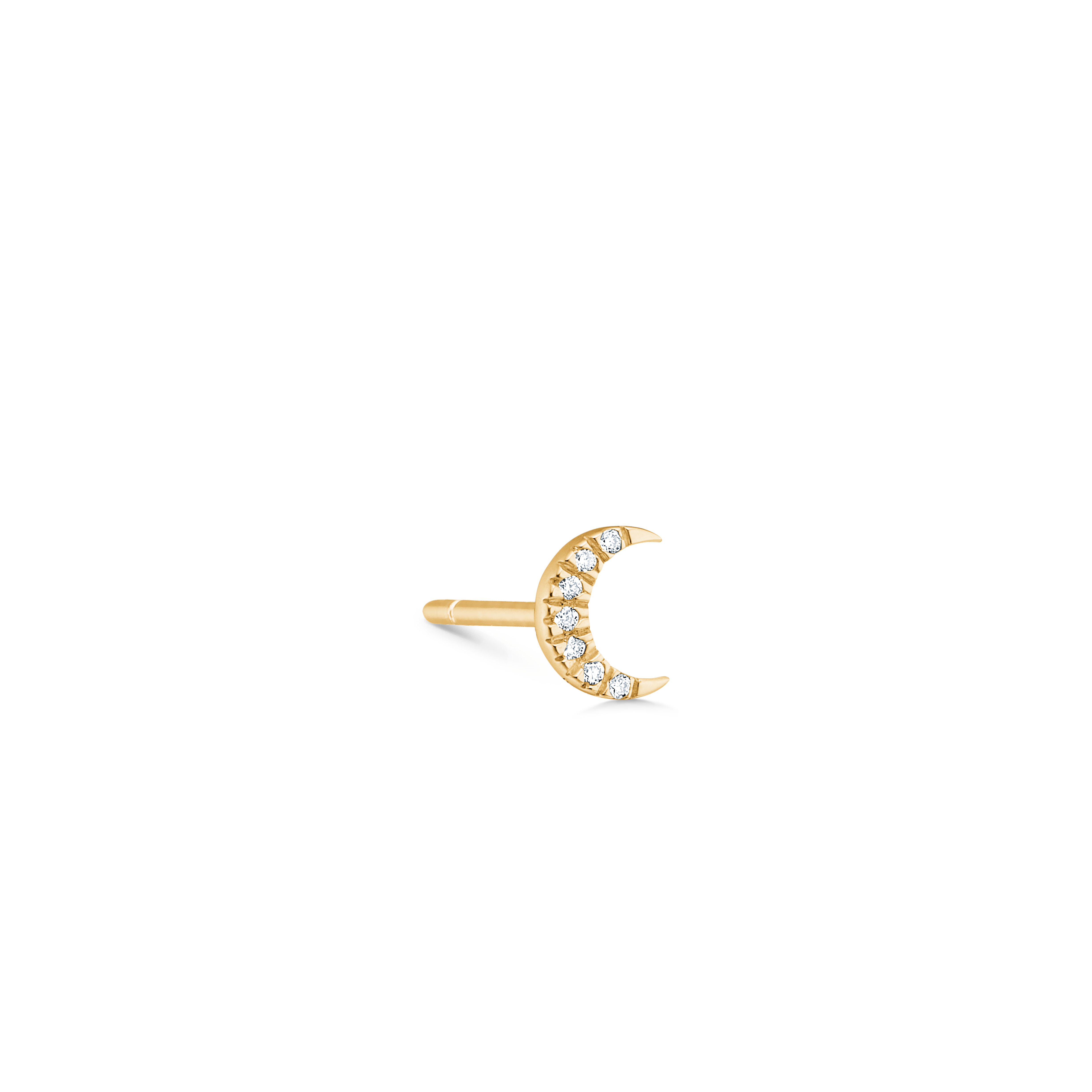 Symbols Half Moon diamantøredobb - 18kt Gult Gull