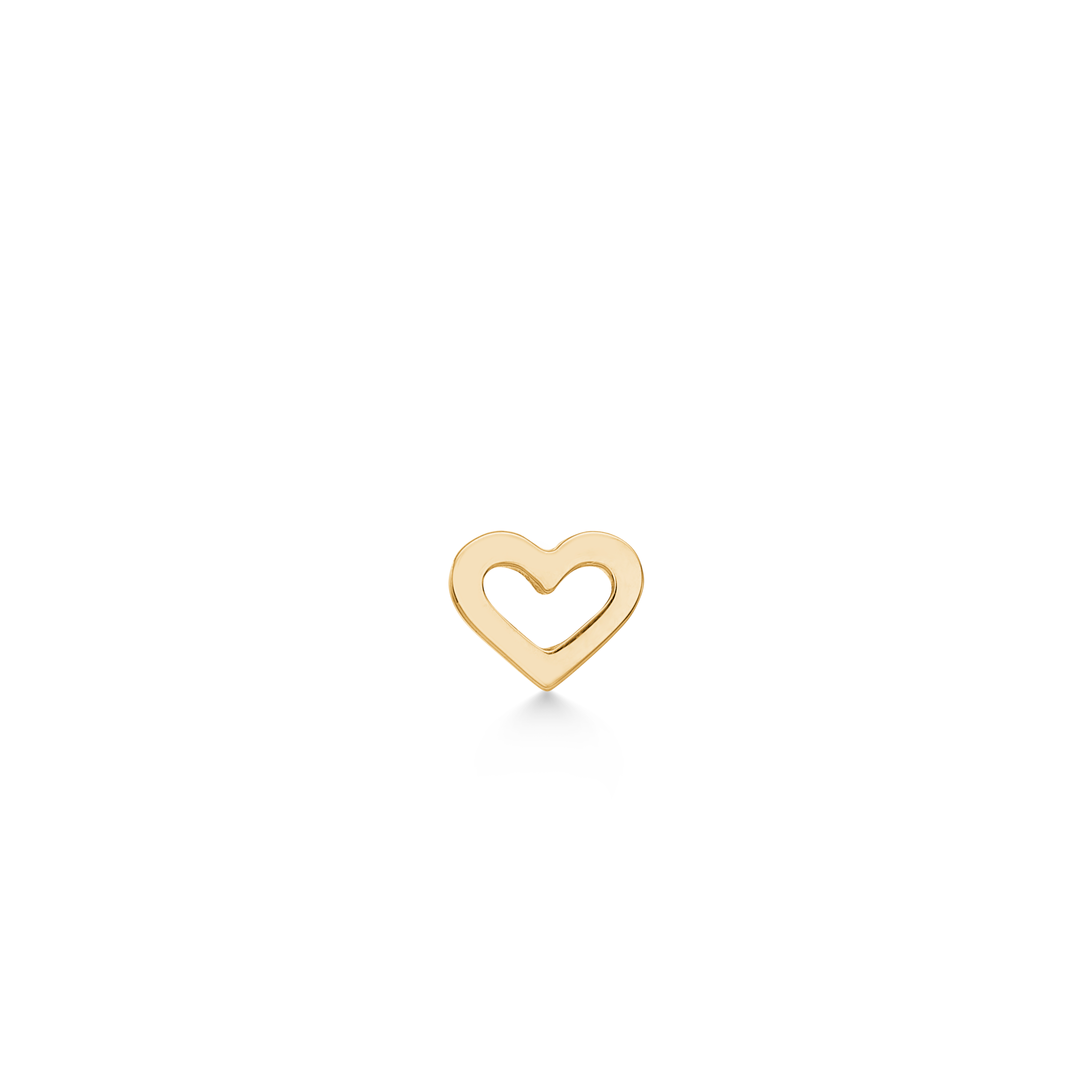 Symbols Open Heart øredobb S - 18kt Gult Gull