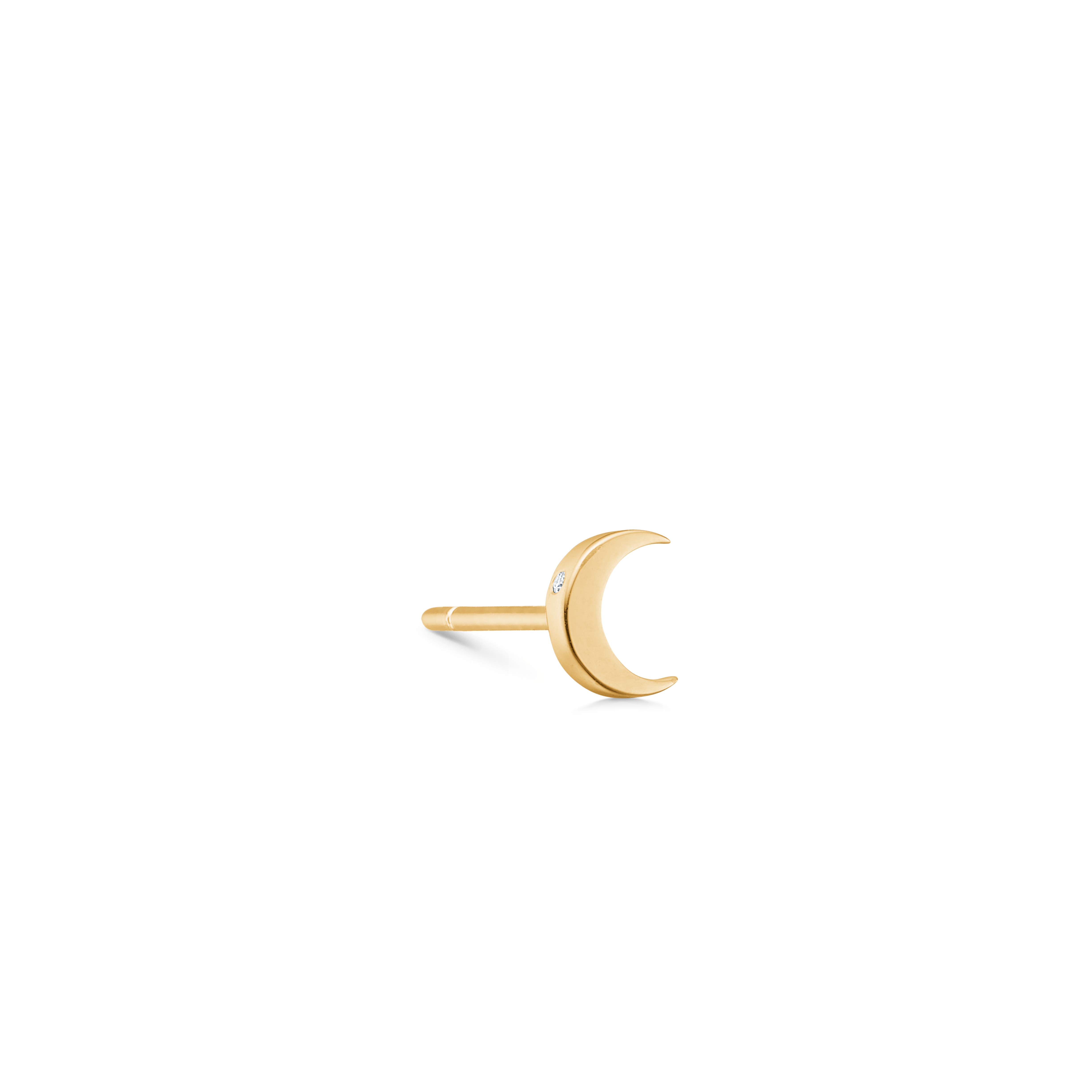 Symbols Half Moon øredobb - 18kt Gult Gull