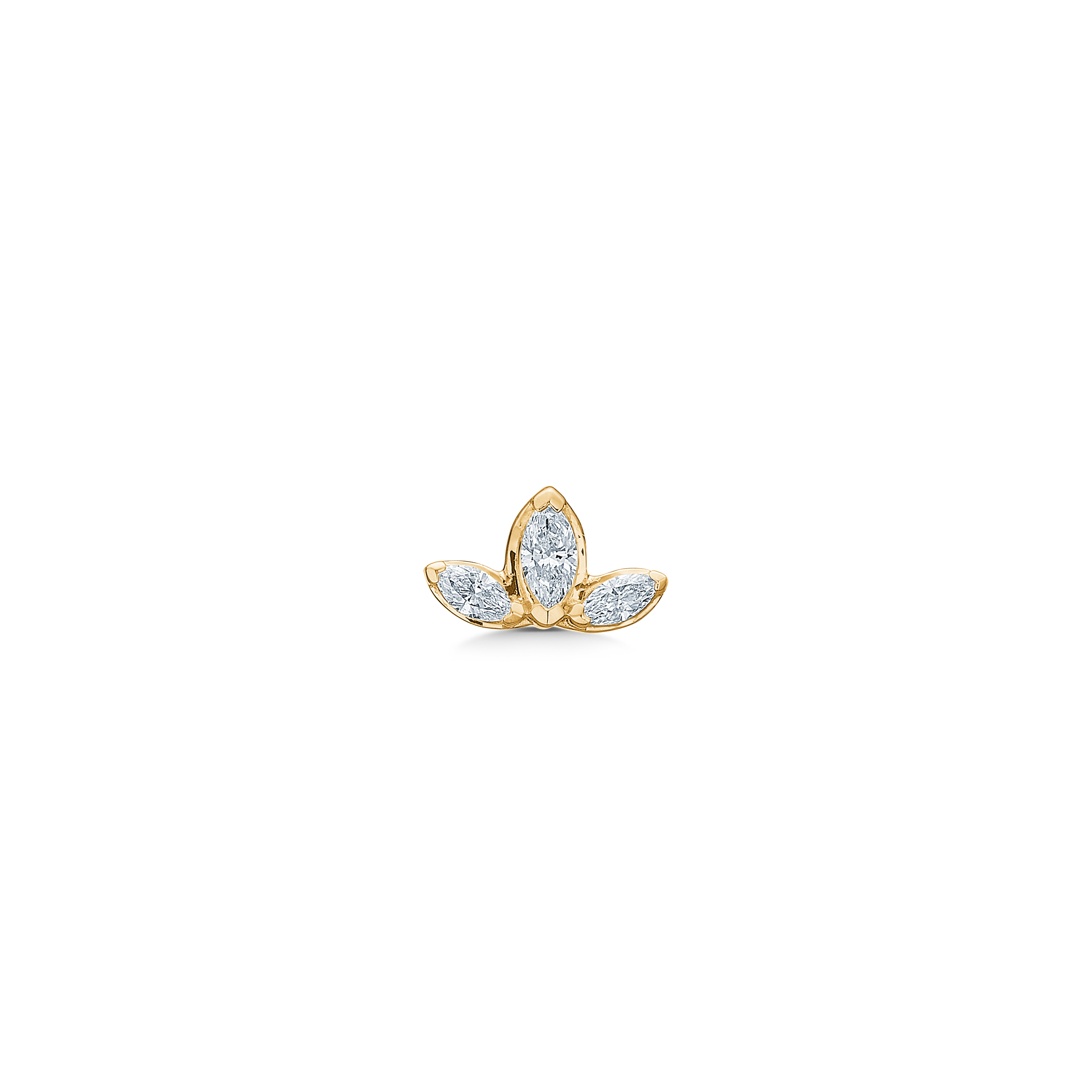 Inner Peace Lotus diamant ørestikk – 18kt Gult Gull