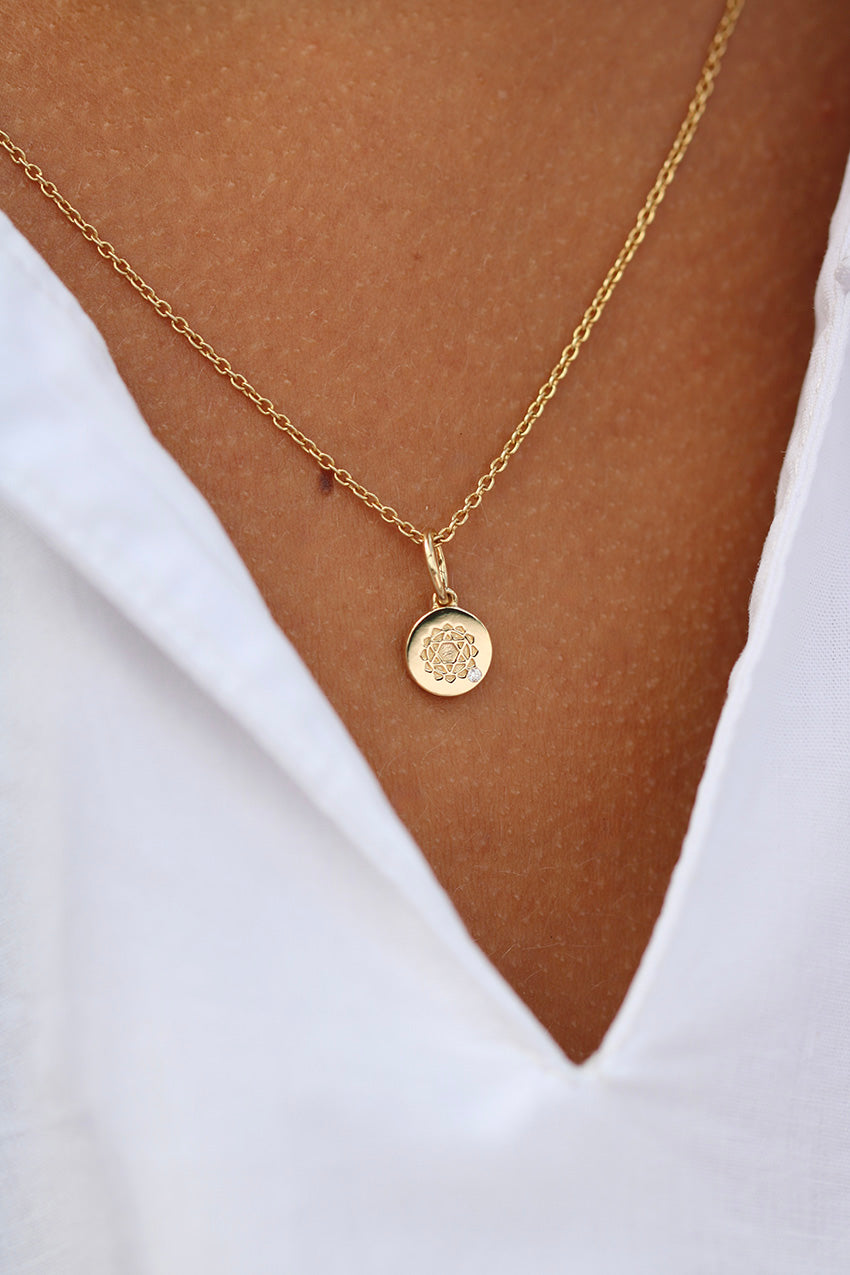 Inner Peace Hjertechakra Anheng - 18kt Gult Gull