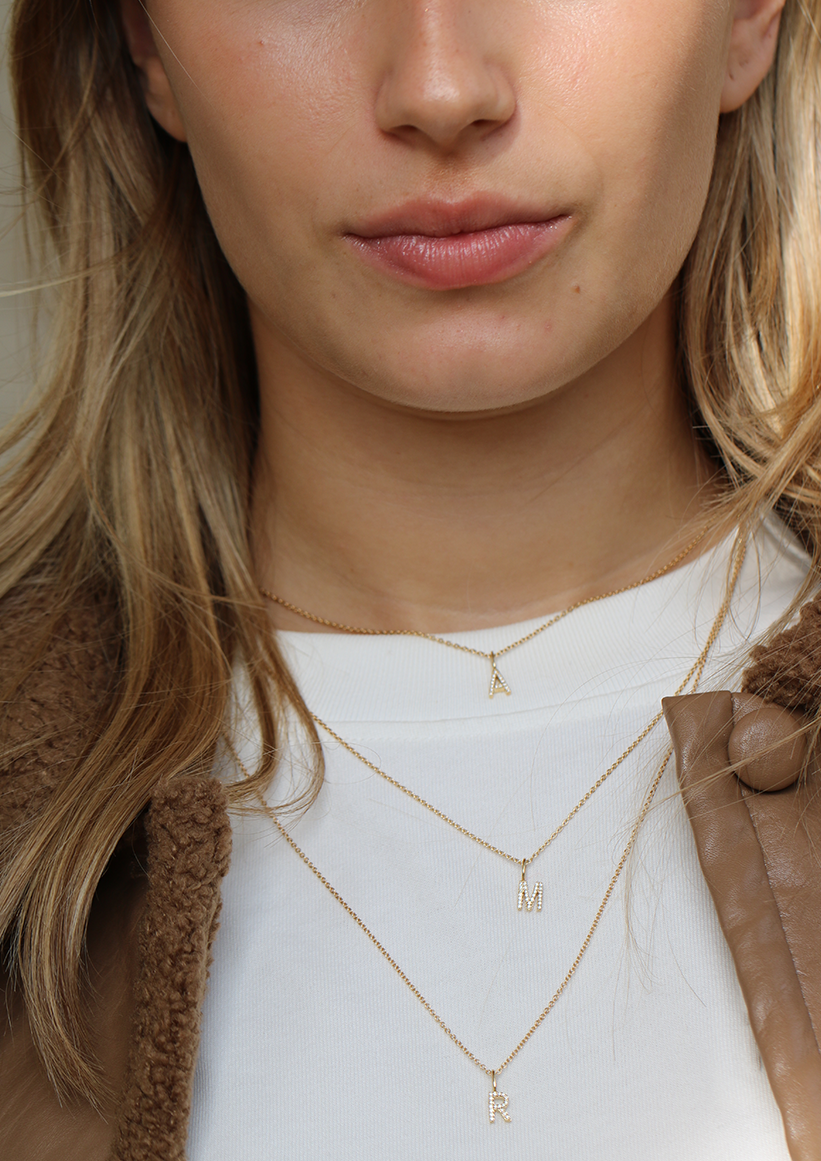 My X Diamant Anheng - 18kt Gult Gull