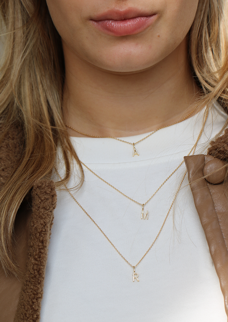 My A Diamant Anheng - 18kt Gult Gull