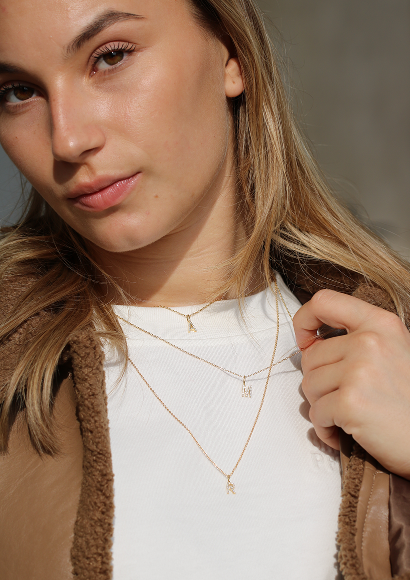 My I Diamant Anheng - 18kt Gult Gull