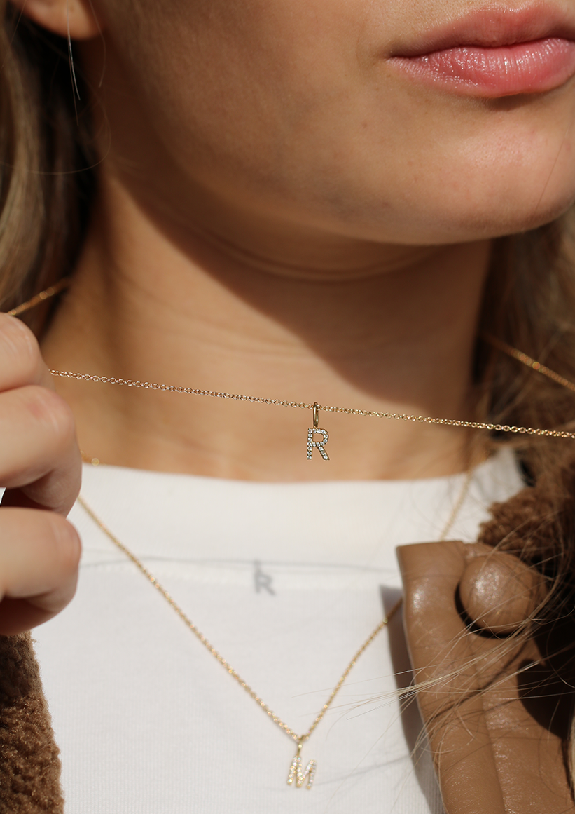 My E Diamant Anheng - 18kt Hvitt Gull