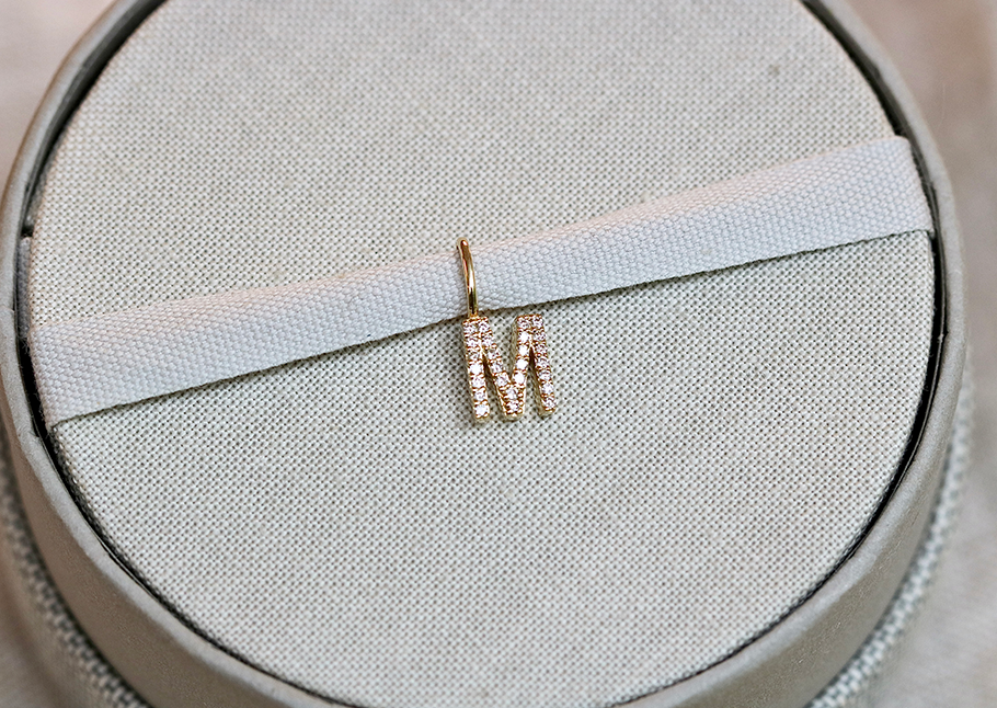 My M Diamant Anheng - 18kt Gult Gull