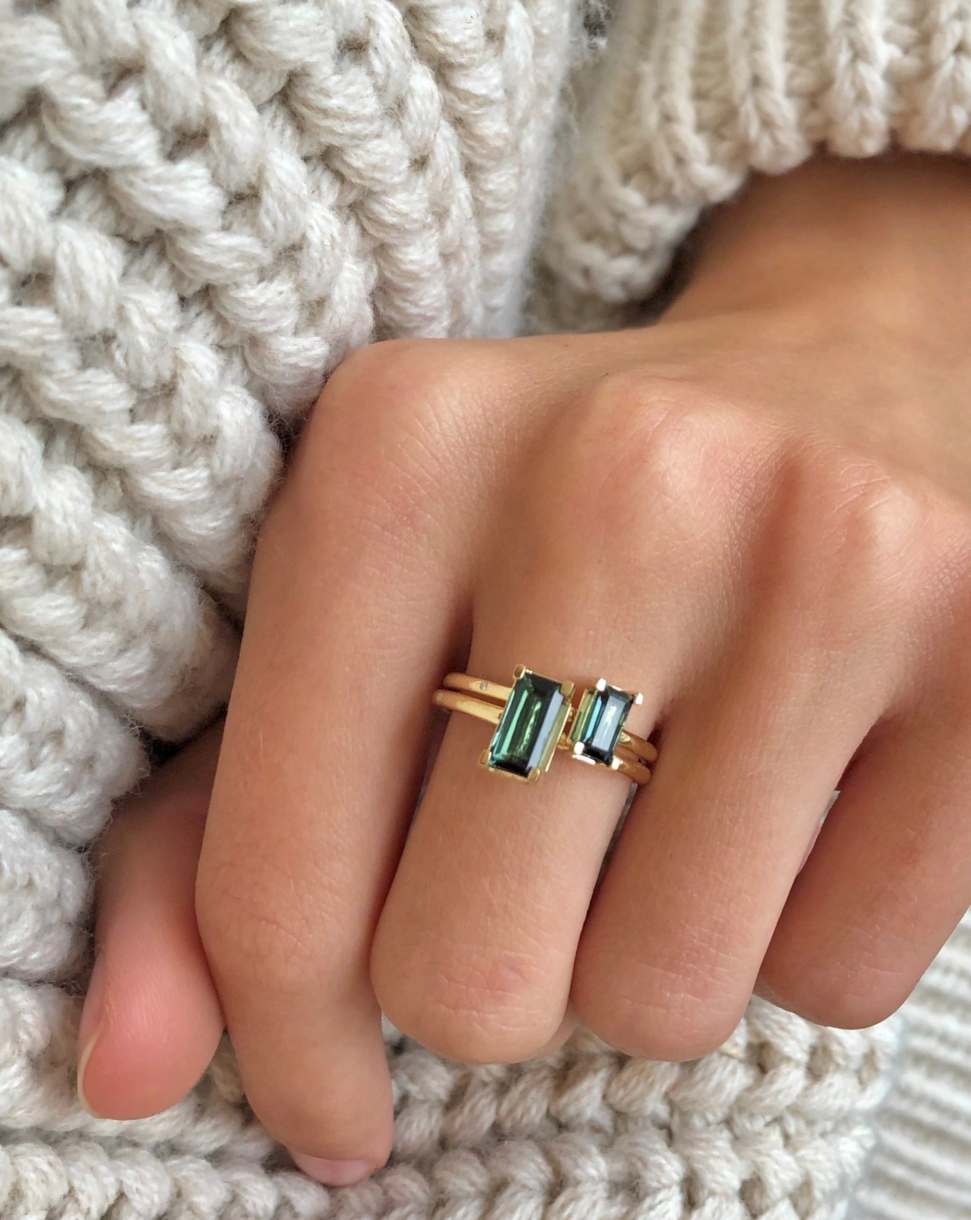 Nord Green Ring S Turned - 18kt Gult Gull