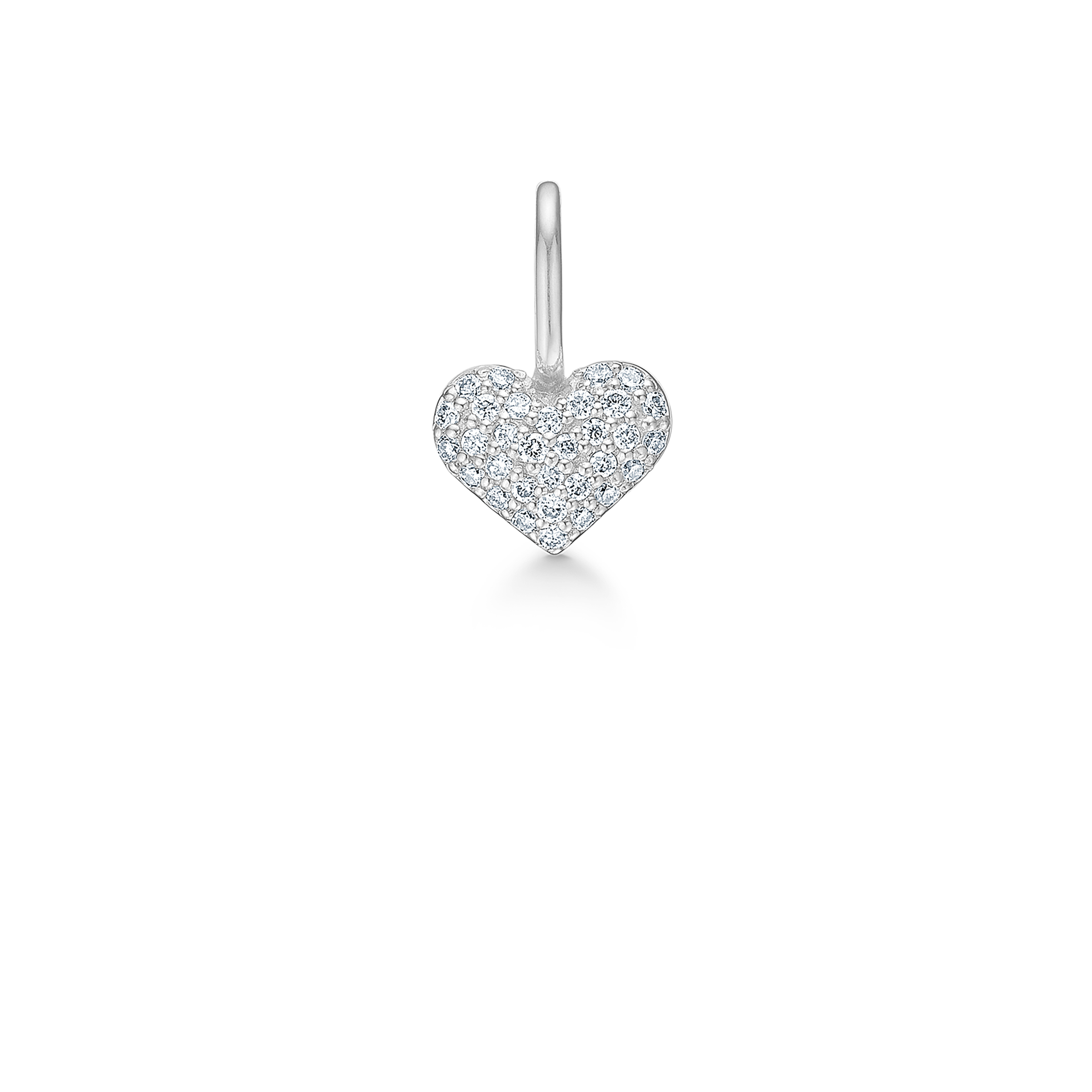 Symbols My Heart Diamant Anheng - 18kt Hvitt Gull