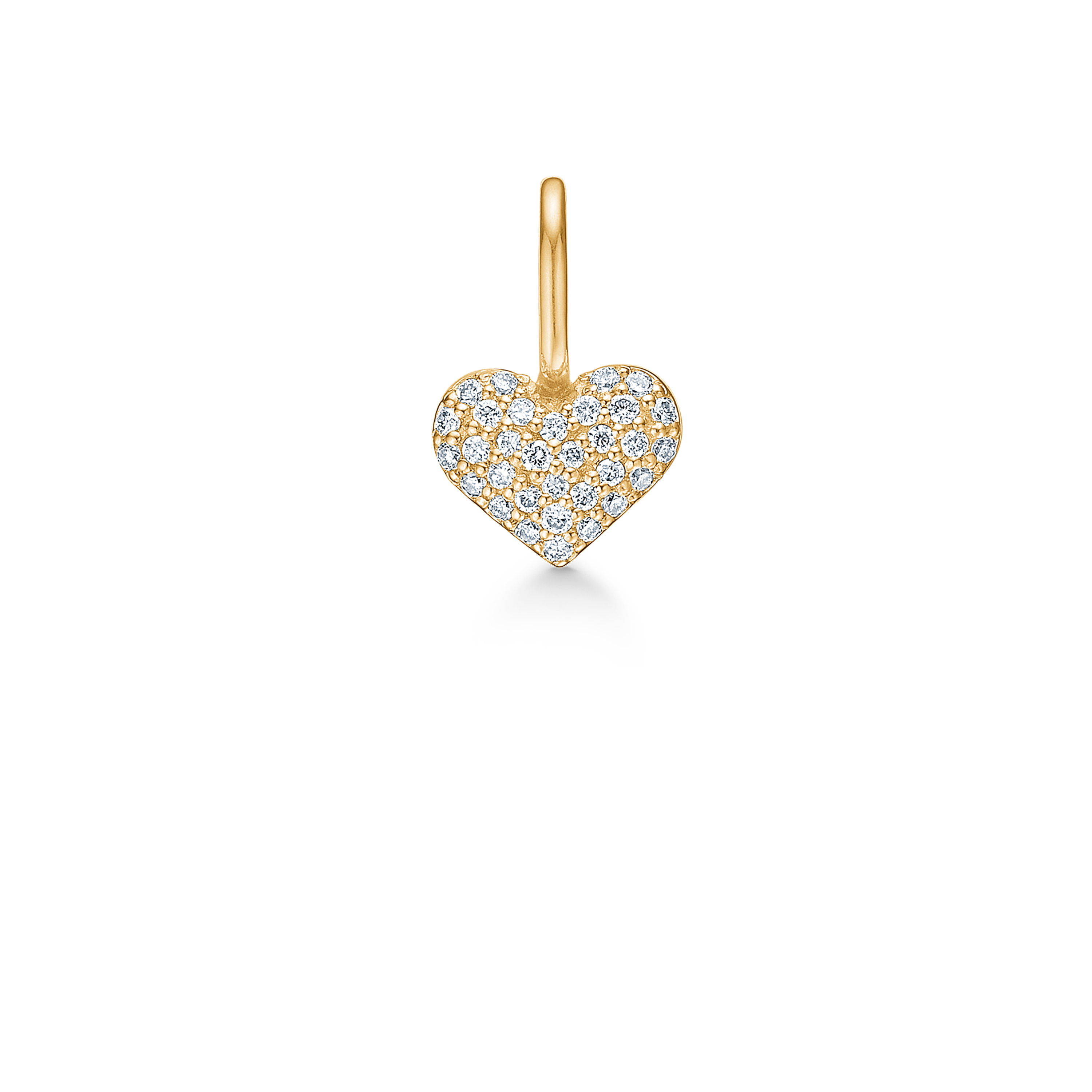 Symbols My Heart Diamant Anheng - 18kt Hvitt Gull