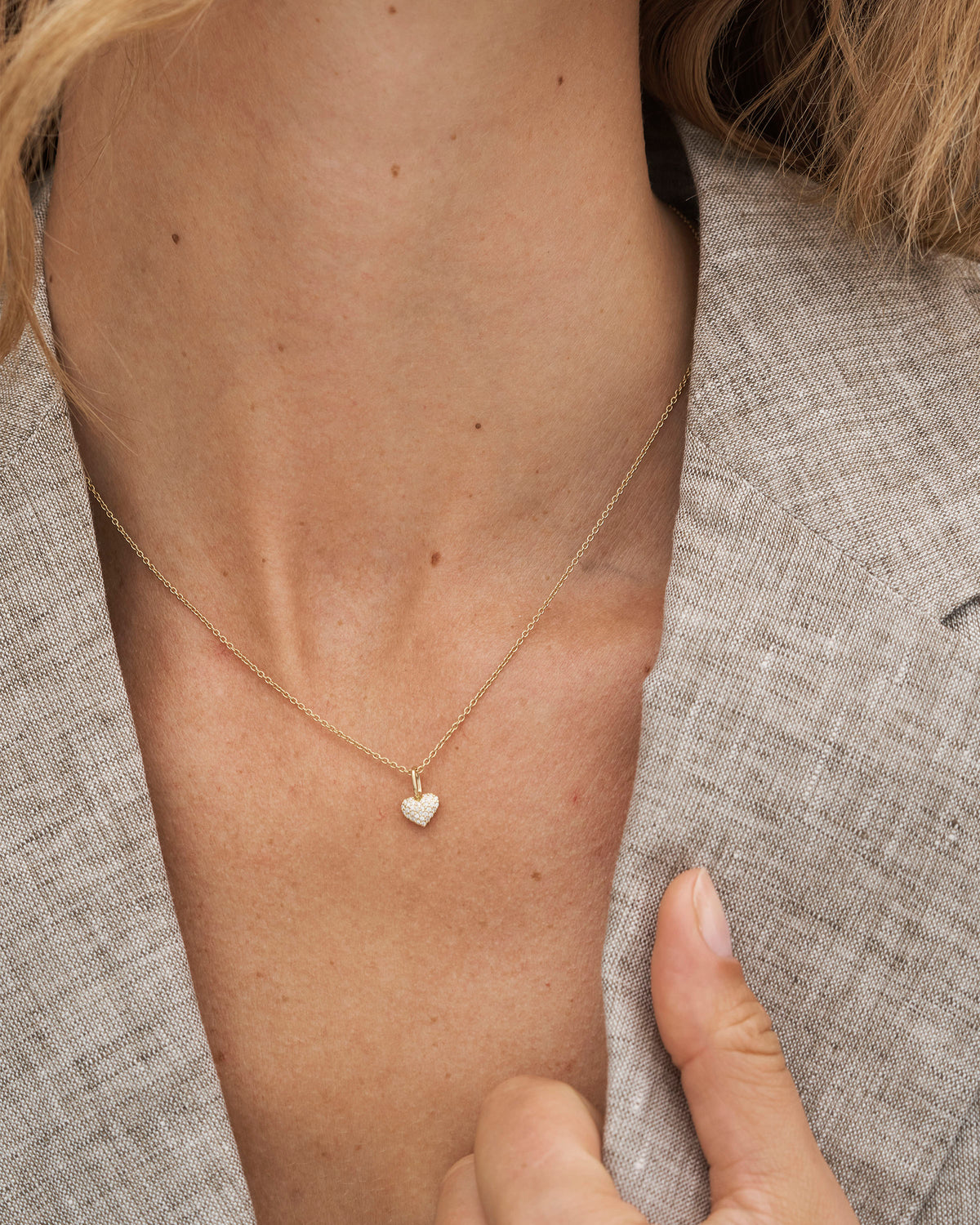 Symbols My Heart Diamant Anheng - 18kt Hvitt Gull