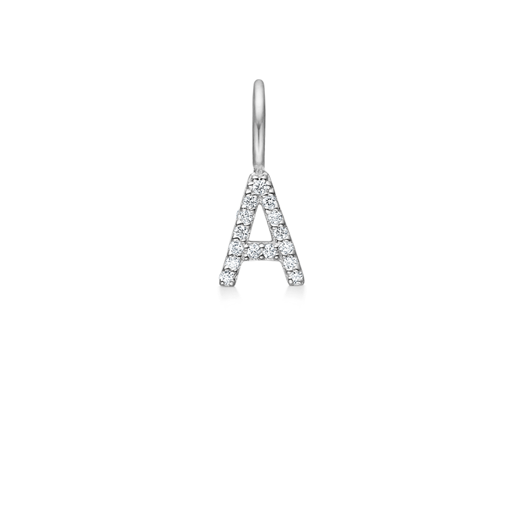 My A Diamant Anheng - 18kt Hvitt Gull
