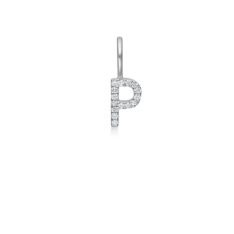 My P Diamant Anheng - 18kt Hvitt Gull
