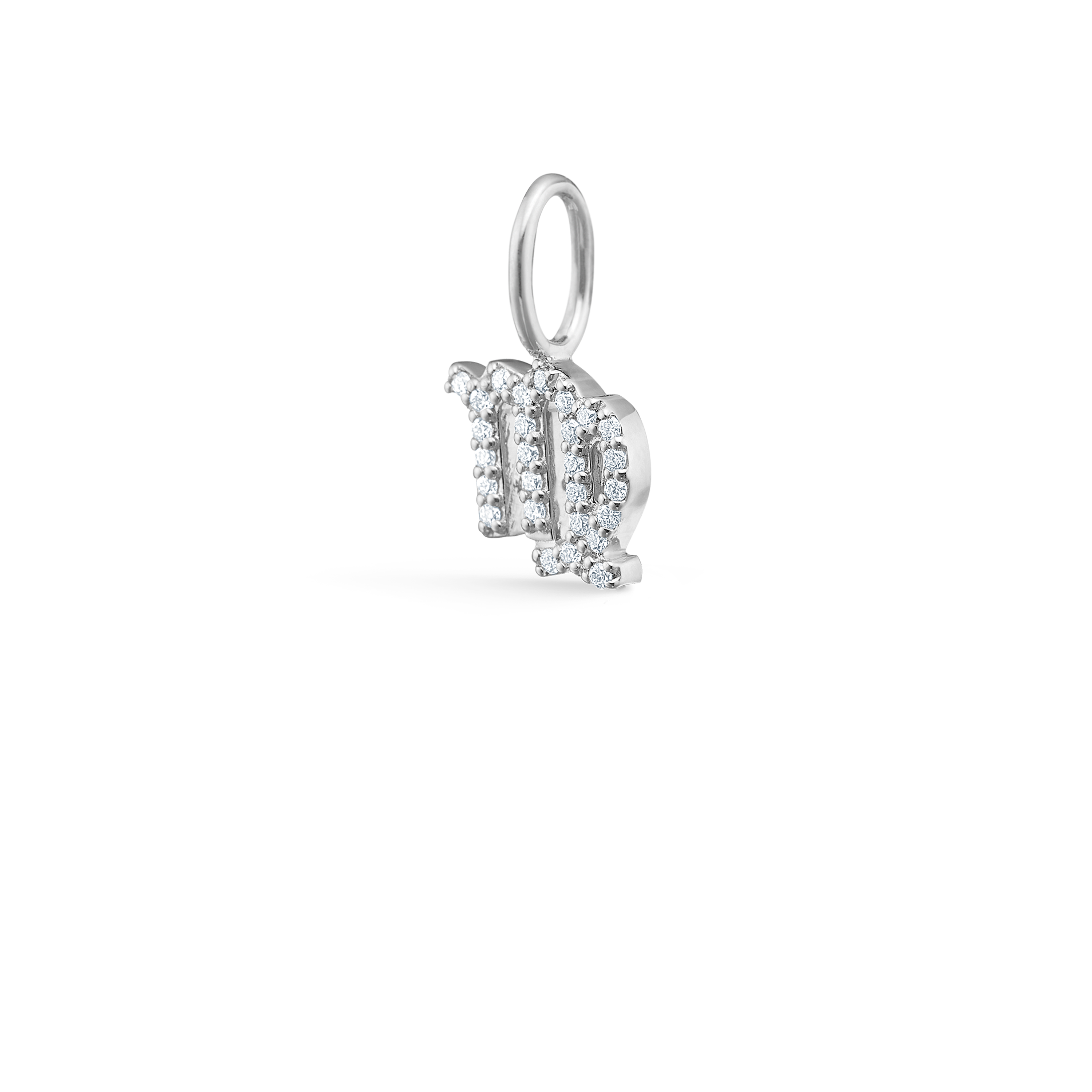 My Jomfruen Diamant Anheng - 18kt Hvitt Gull