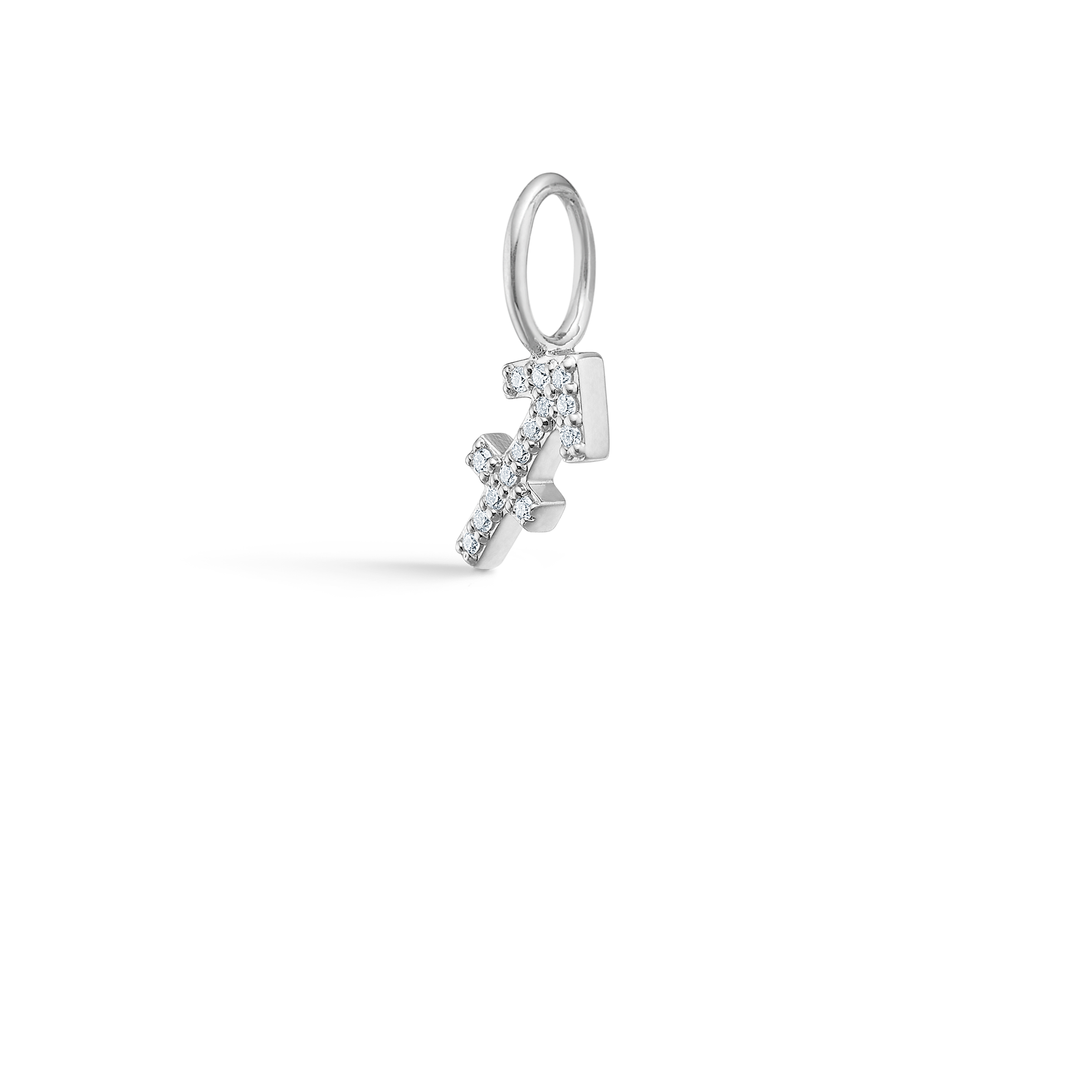 My Skytten Diamant Anheng - 18kt Hvitt Gull