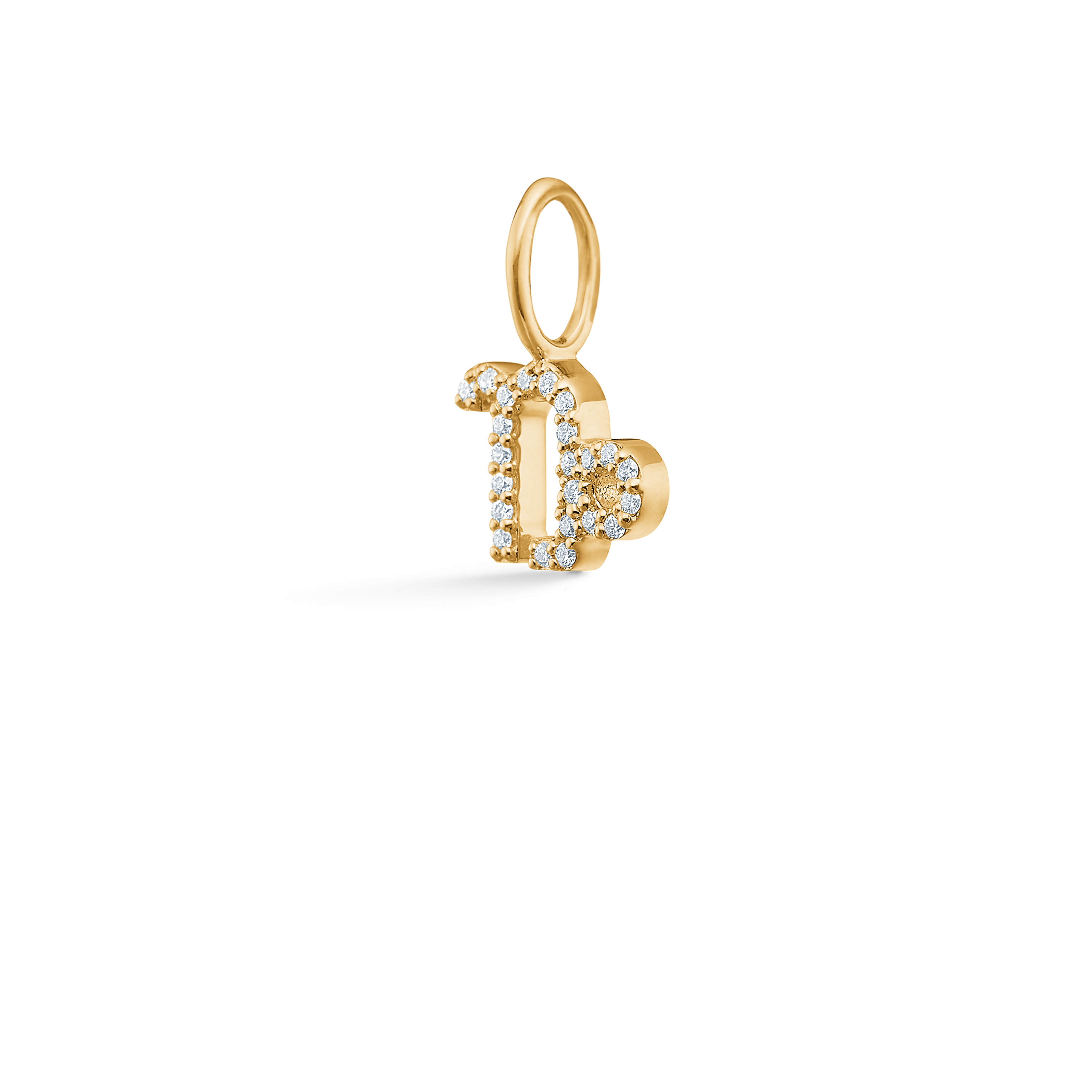 My Steinbukken Diamant Anheng - 18kt Gult Gull