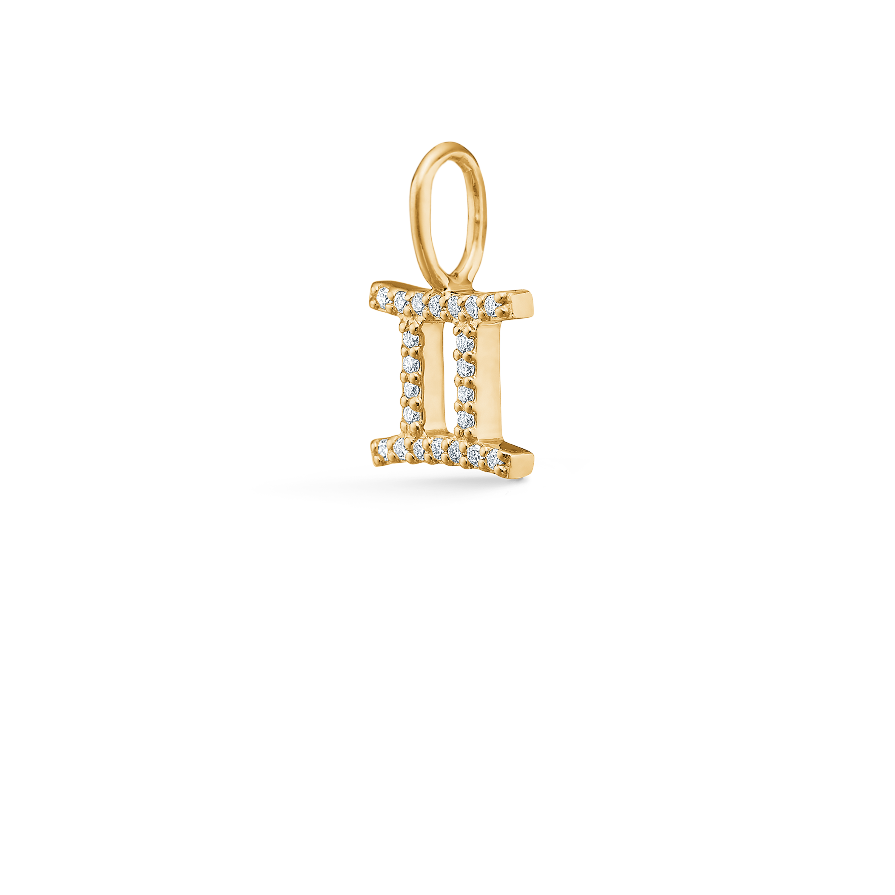 My Tvillingene Diamant Anheng - 18kt Gult Gull