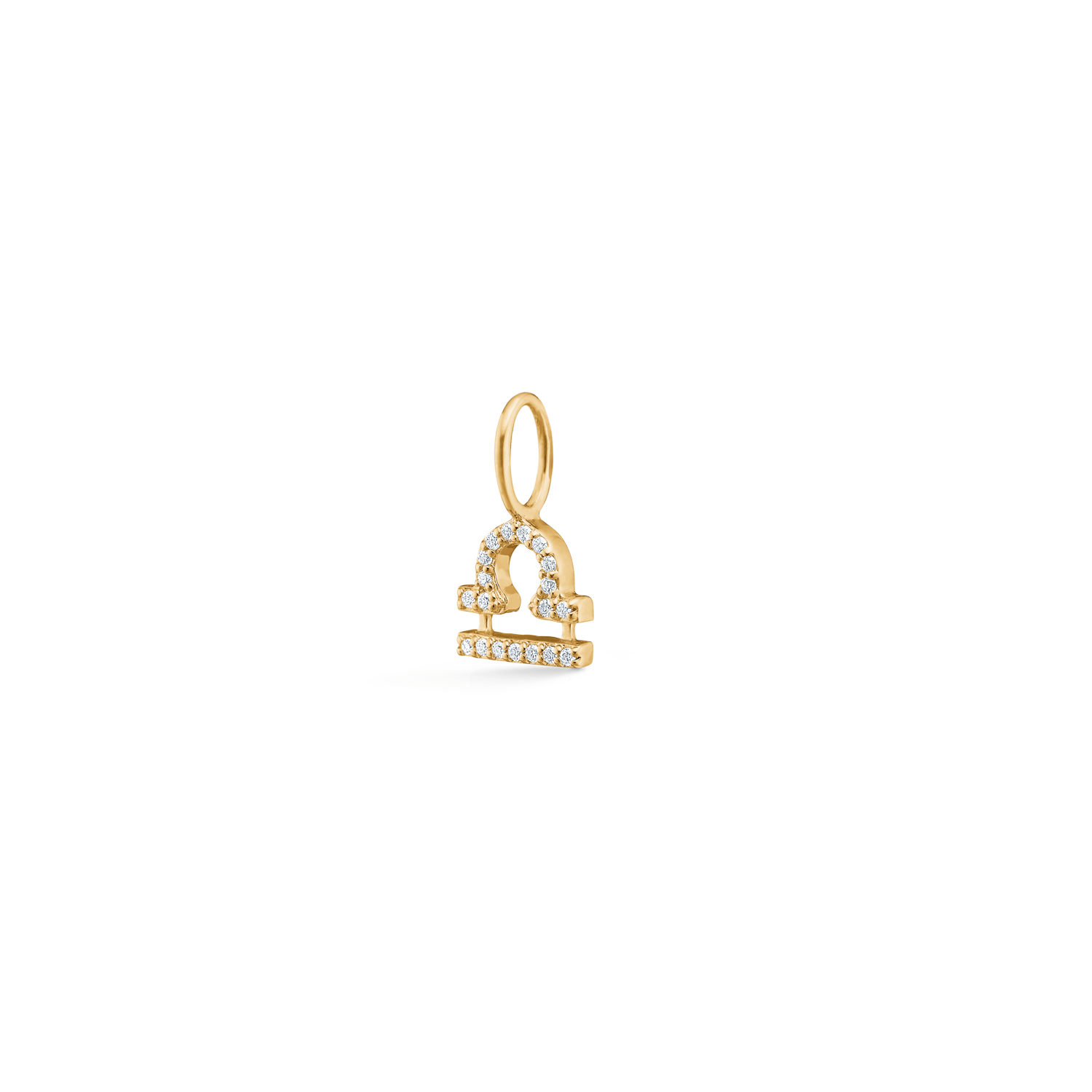 My Vekten Diamant Anheng - 18kt Gult Gull
