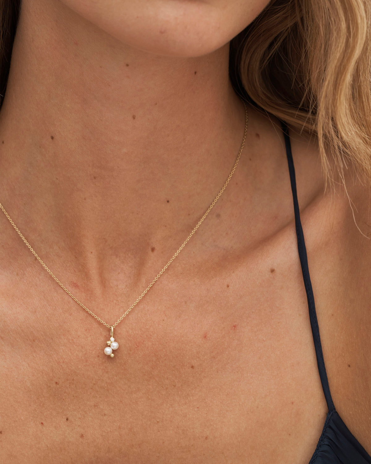 Orbit Dot Perle Anheng - 18kt Gult Gull