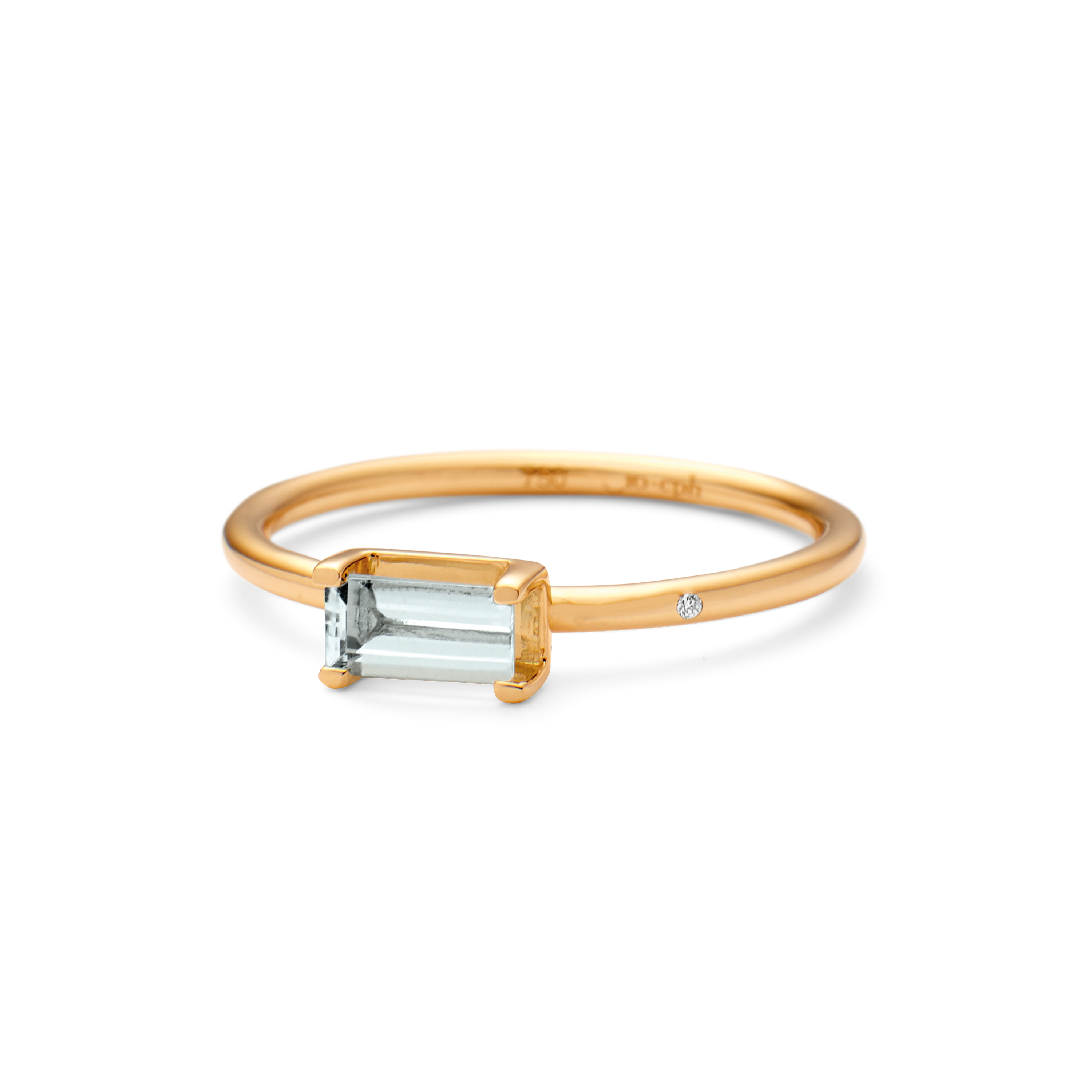 Nord Blue Ring S - 18kt Gult Gull